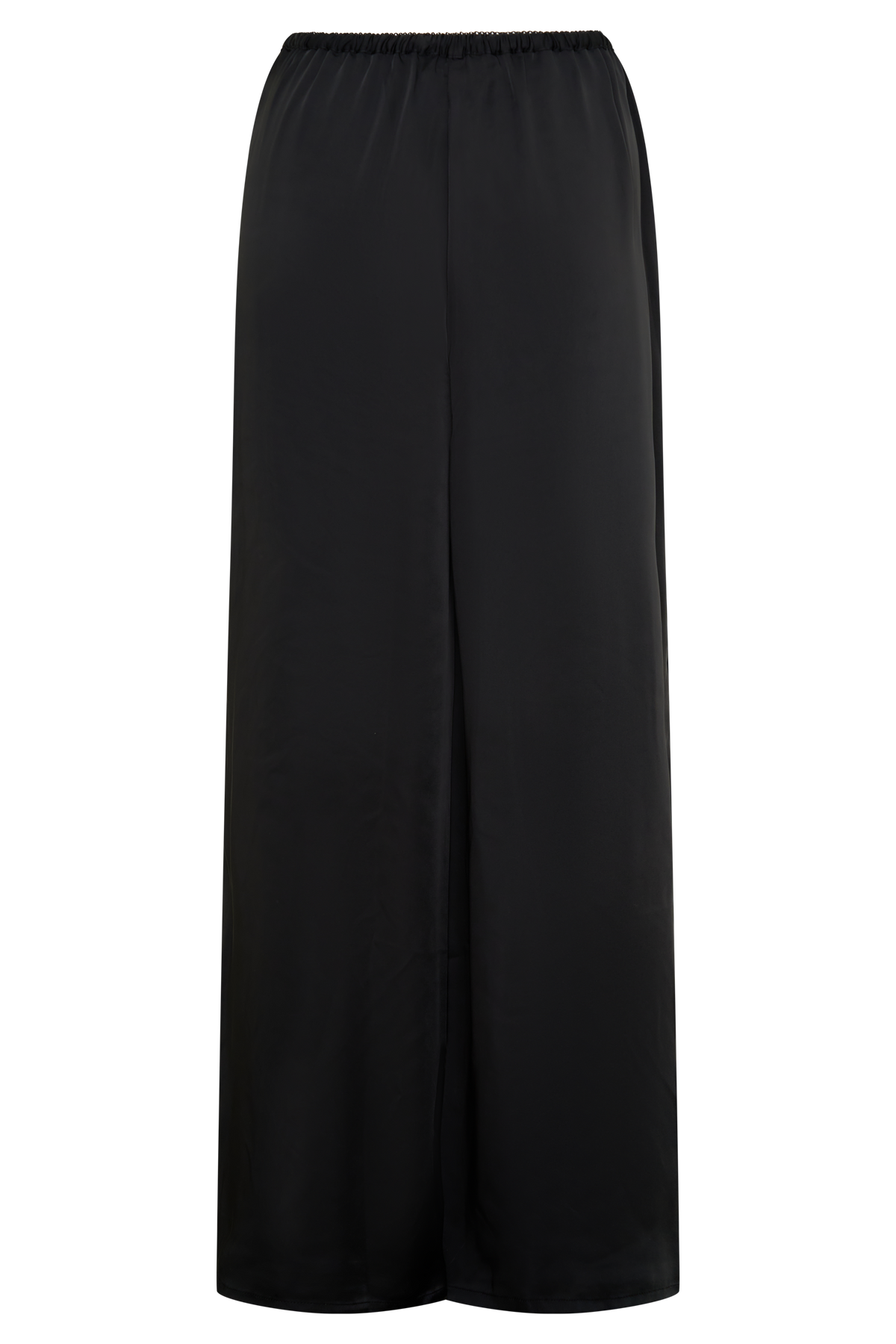 Alysa Satin Straight Pants - Black