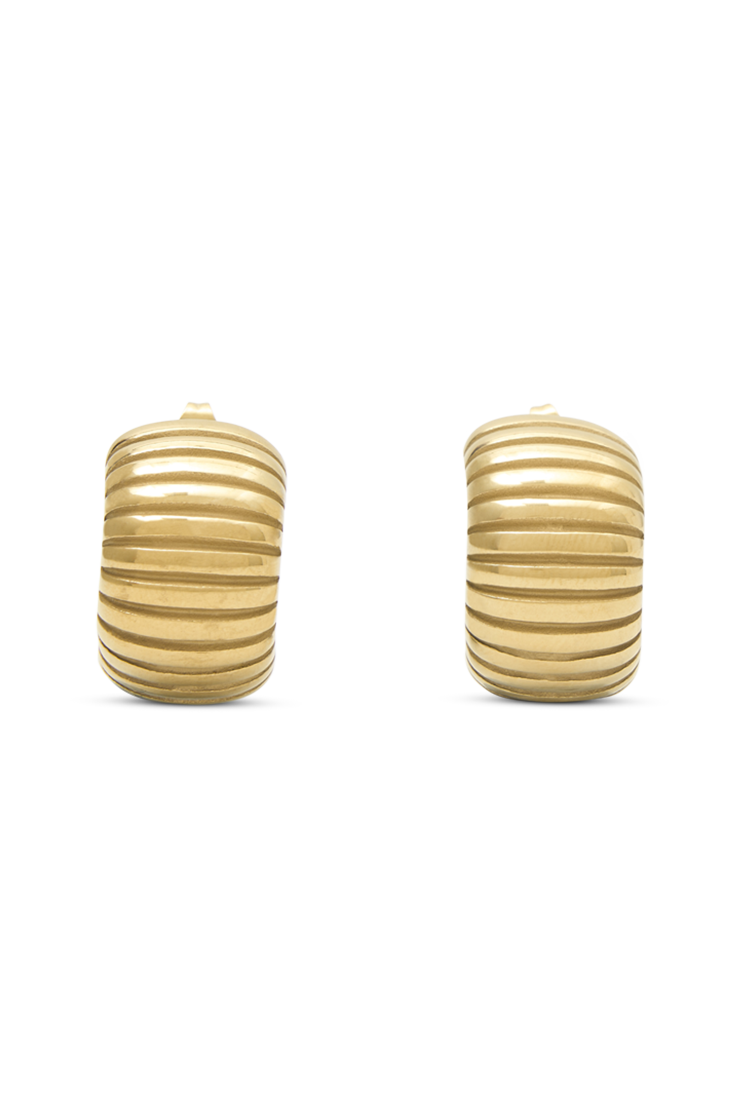 Amelia Textured Hoop - Gold #8