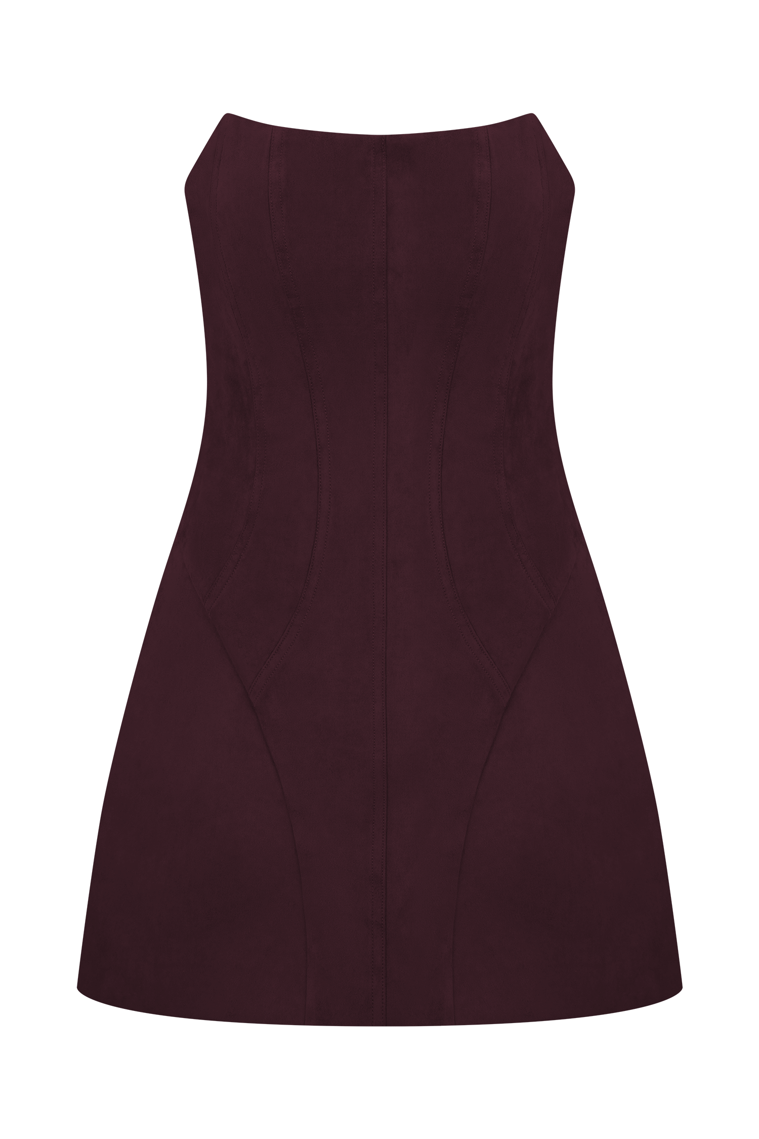 Andy Faux Suede Mini Dress - Wine #8