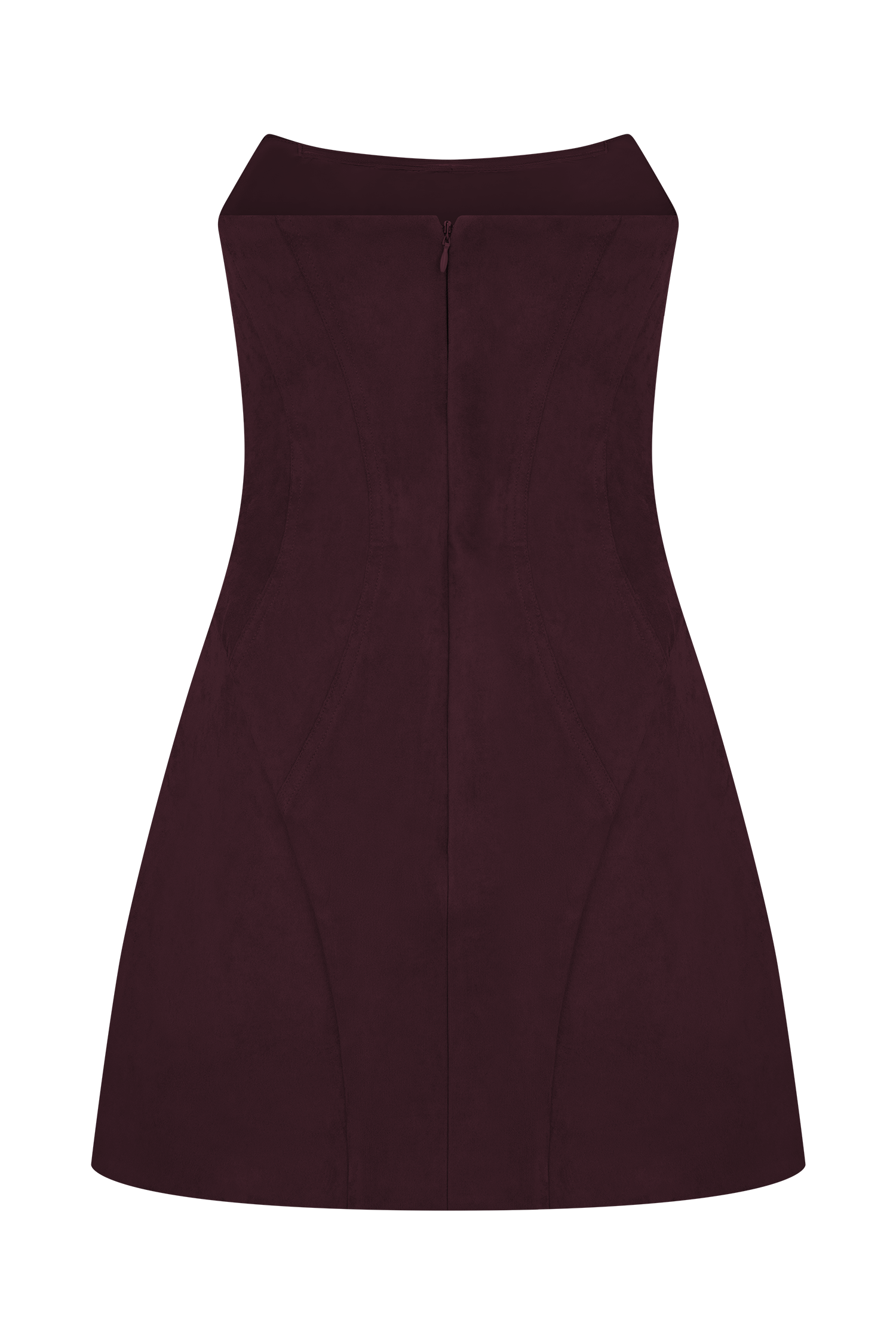 Andy Faux Suede Mini Dress - Wine #7