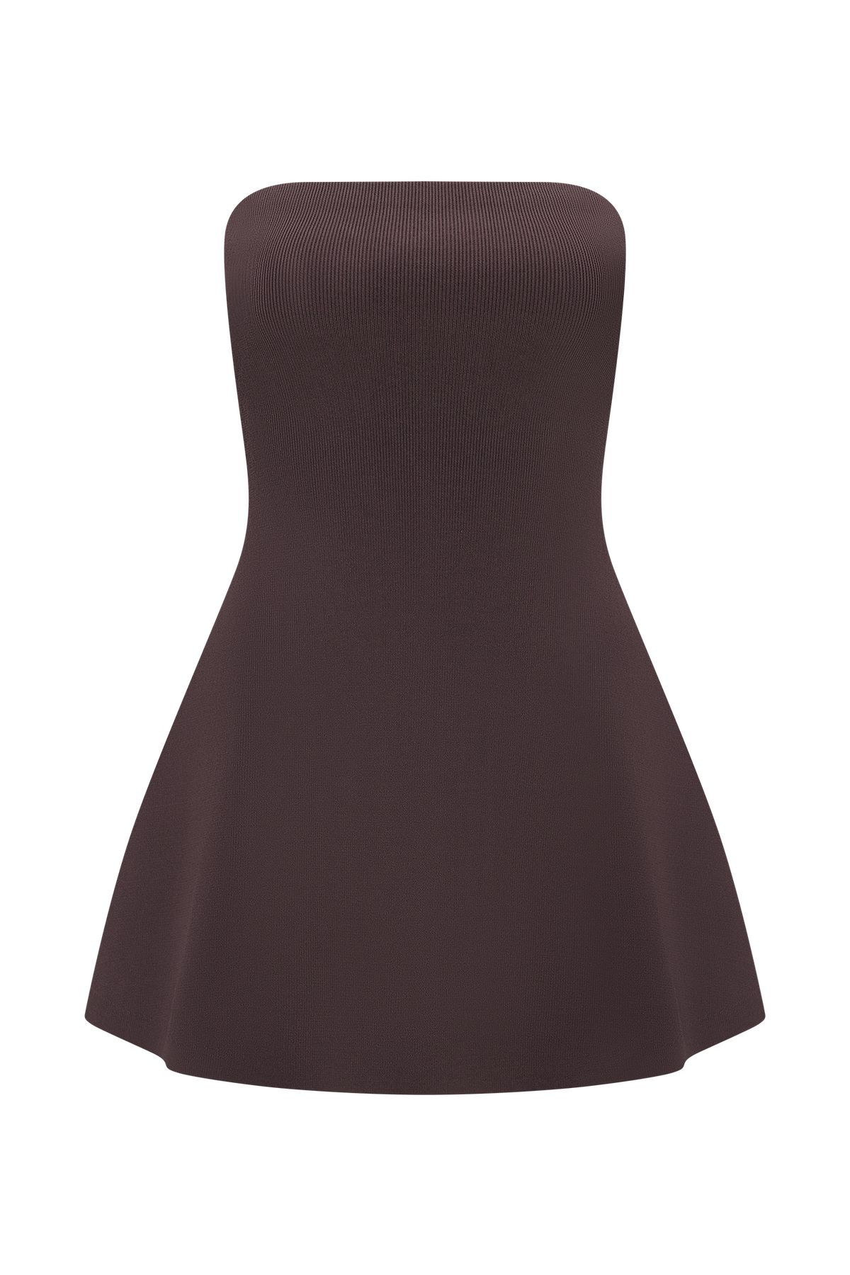 Anette Bandage Knit Strapless Top - Chocolate #7