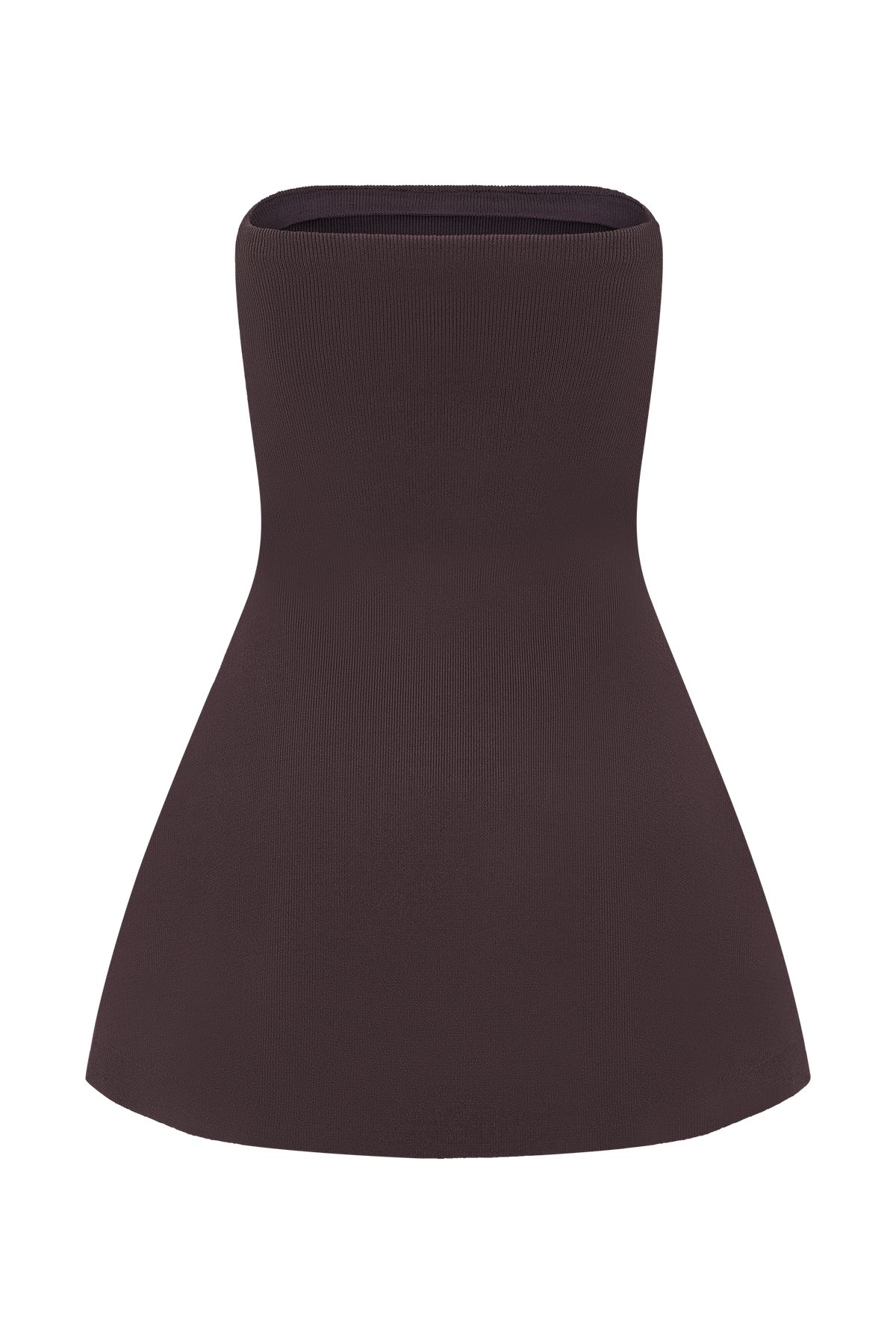 Anette Bandage Knit Strapless Top - Chocolate #6