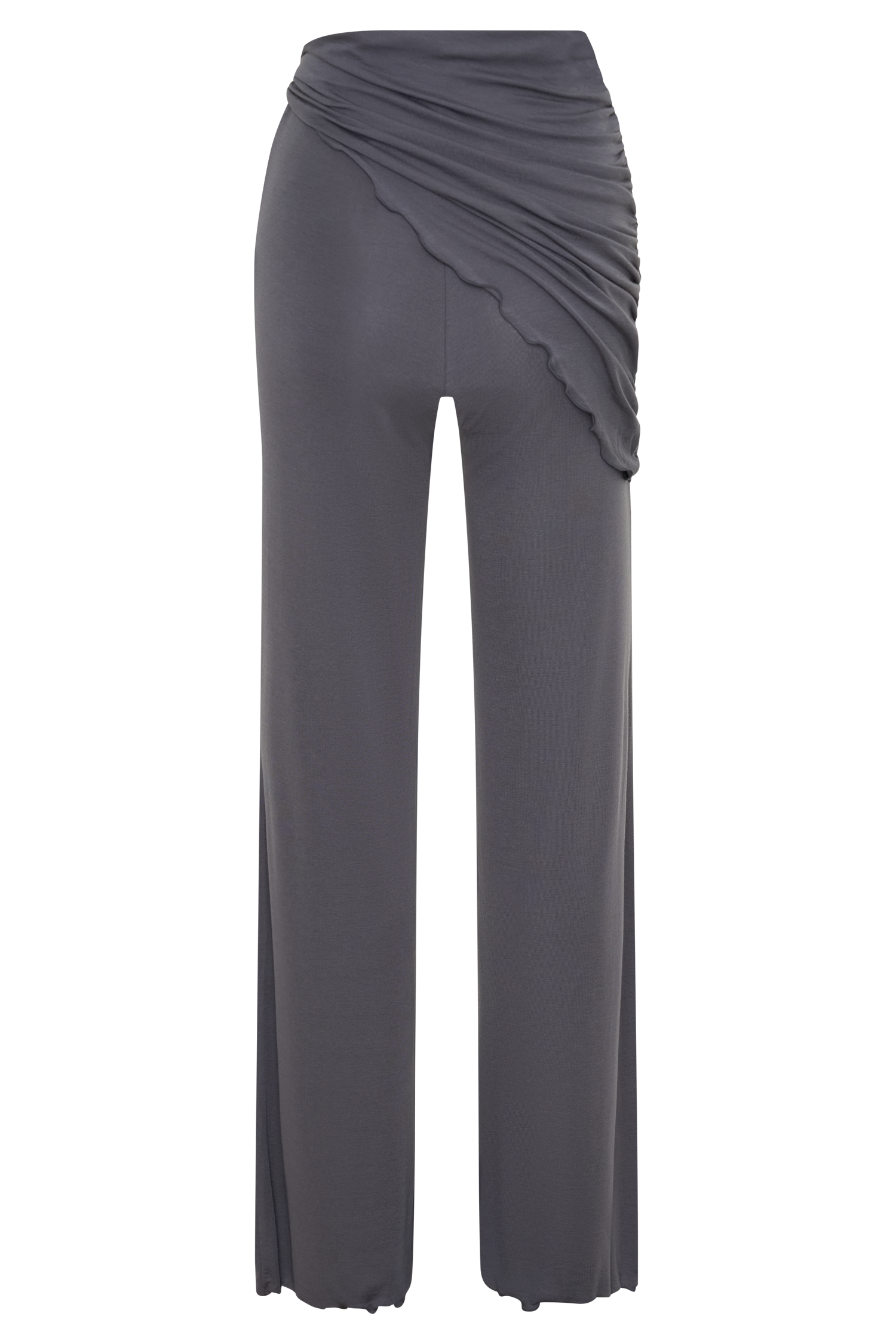 Anfie Straight Leg Pants With Waist Wrap - Grey #8