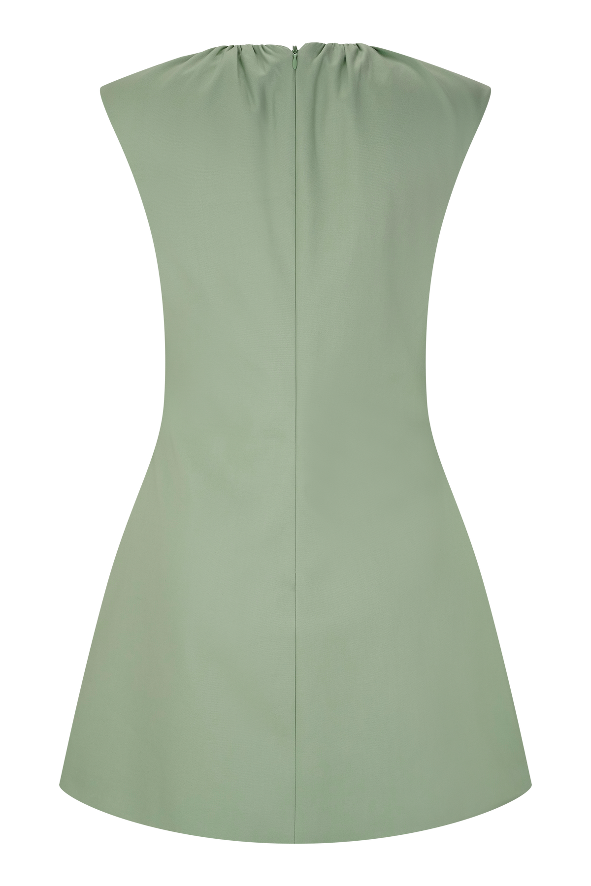 Ariana Pleated Neck Mini Dress - Sage #8