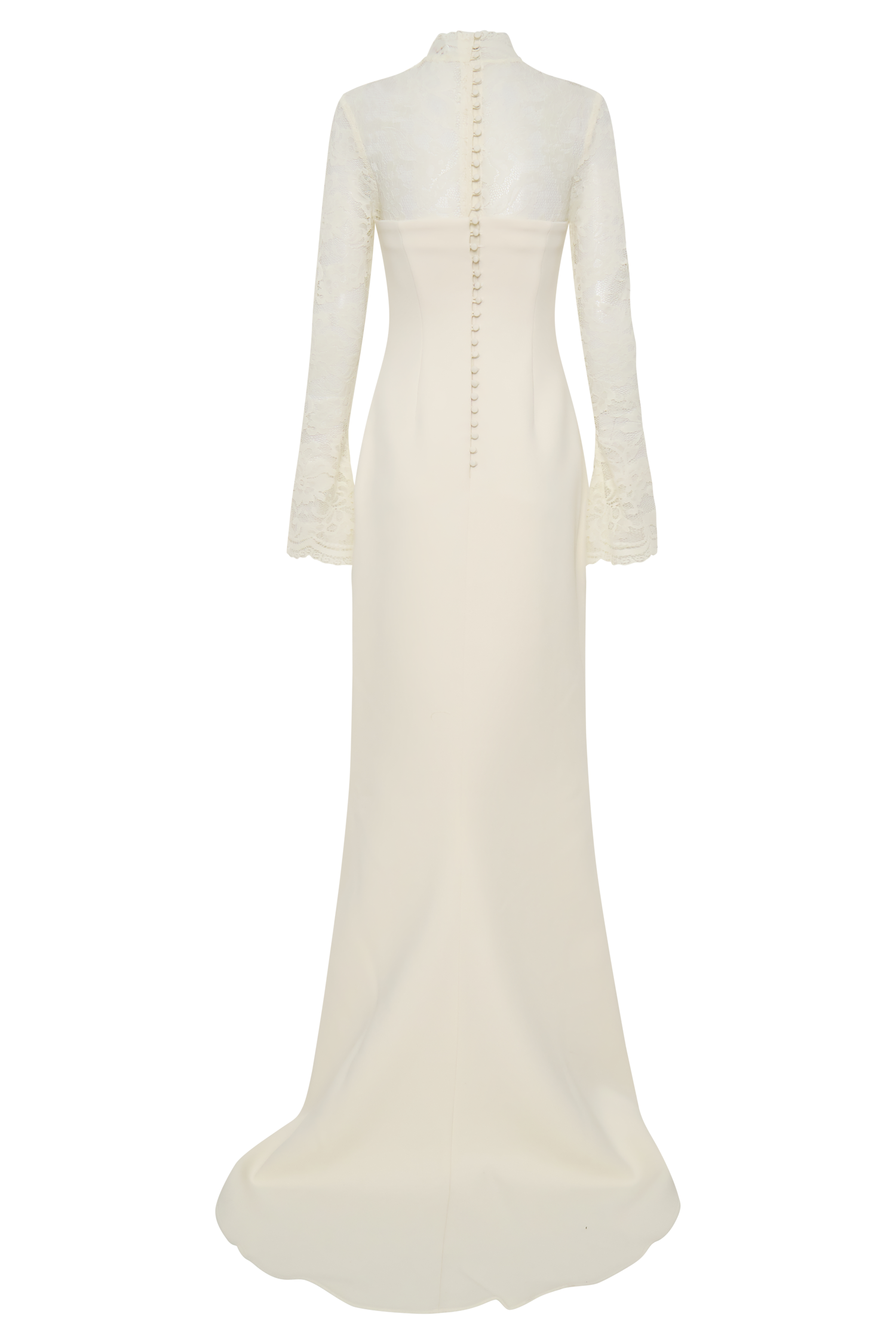 Aurelie Long Sleeve Lace Maxi Dress - Ivory #7