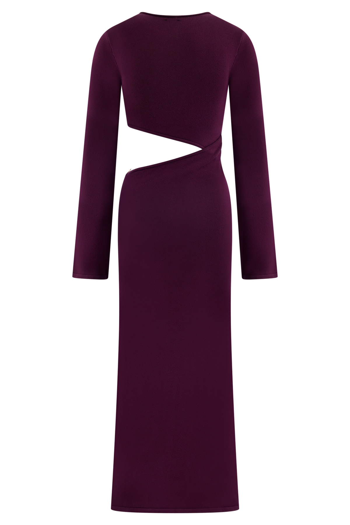 Azariah Long Sleeve Knit Midi Dress - Plum #6