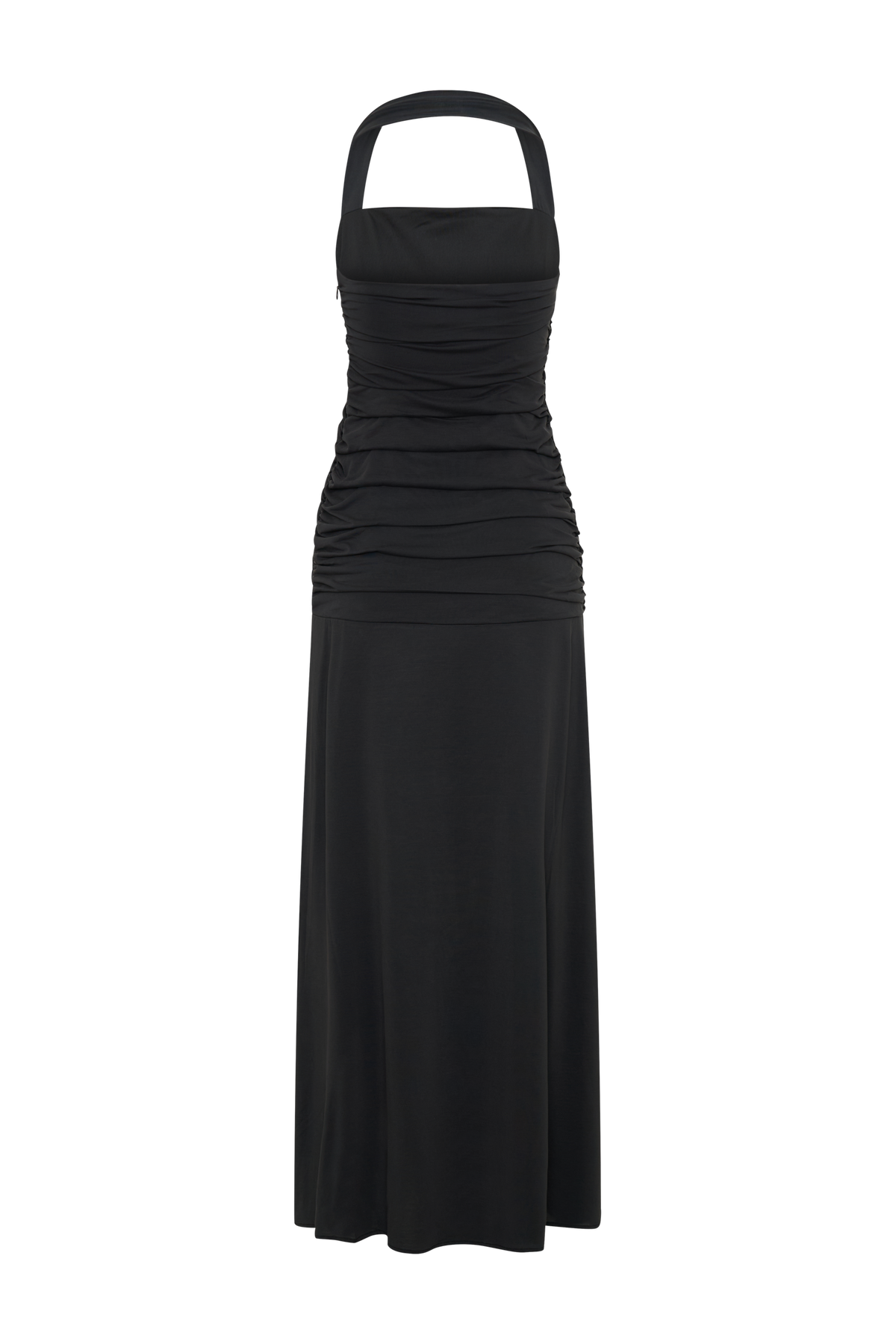 Bentley Peached Jersey Halter Maxi Dress - Black #8