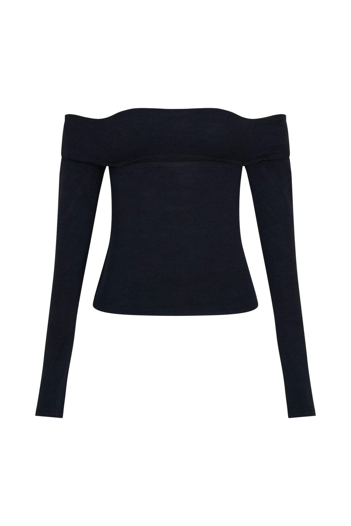 Briah Cut Out Modal Long Sleeve Top - Black