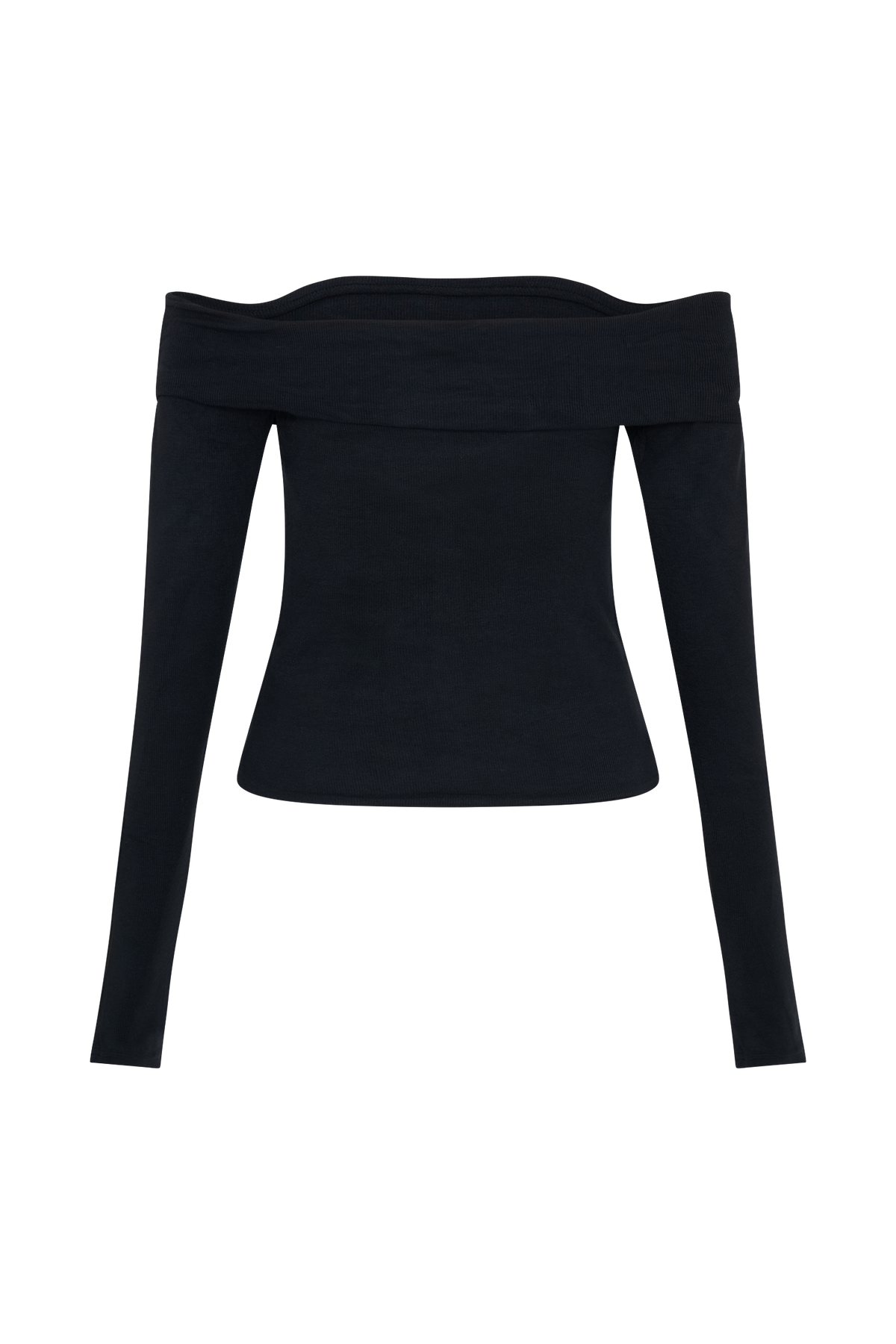 Briah Cut Out Modal Long Sleeve Top - Black