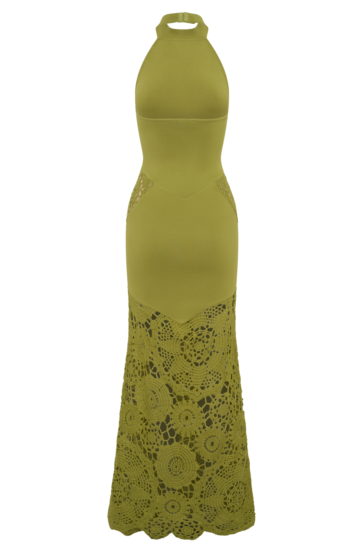 Clare Crochet Knit Maxi Dress - Chartreuse #8