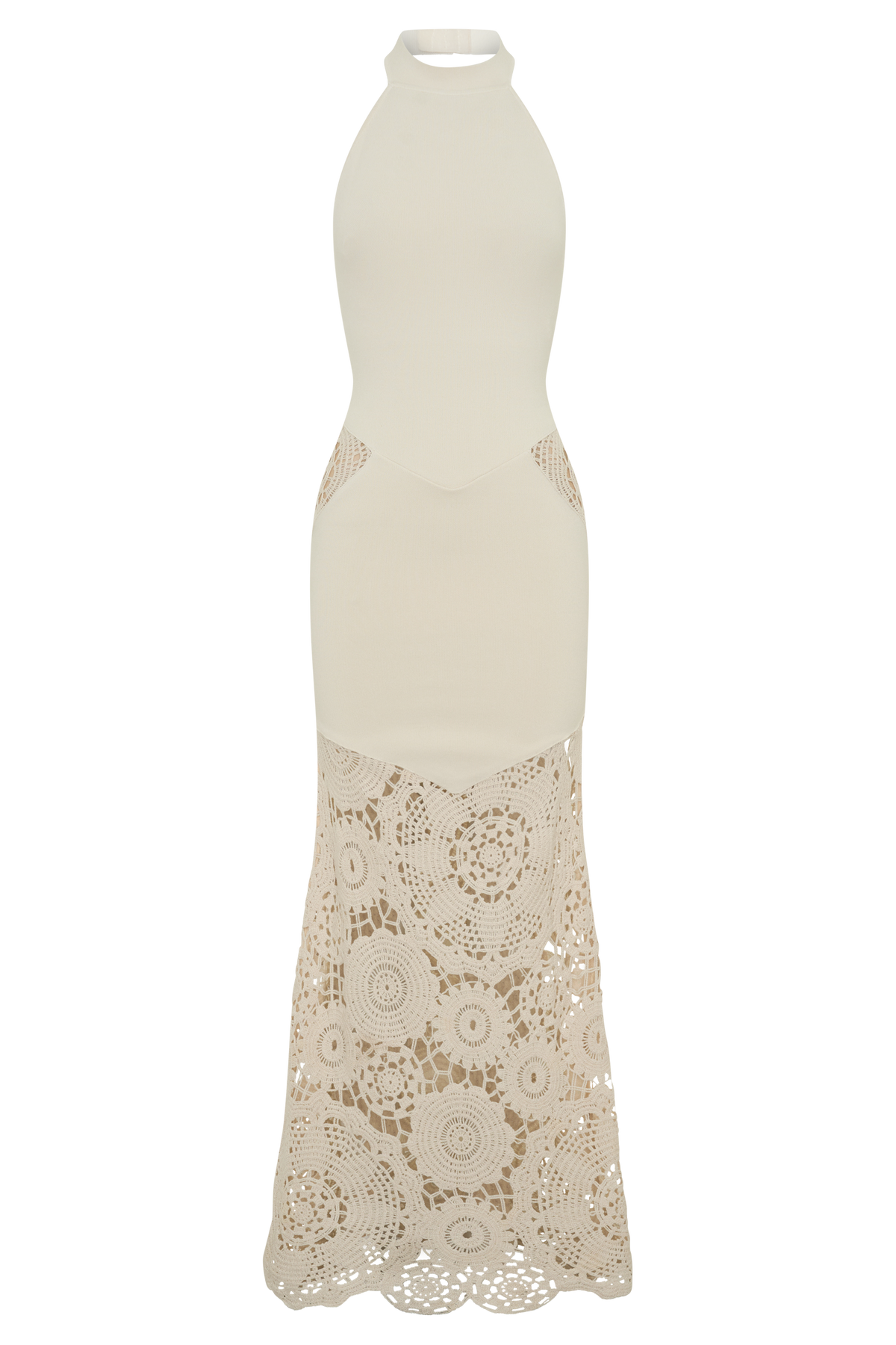 Clare Crochet Knit Maxi Dress - Ivory #8