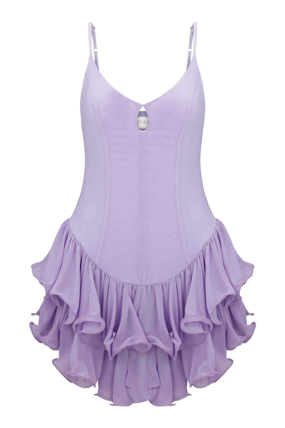 Calantha Ruffle Mesh Mini Dress - Lilac