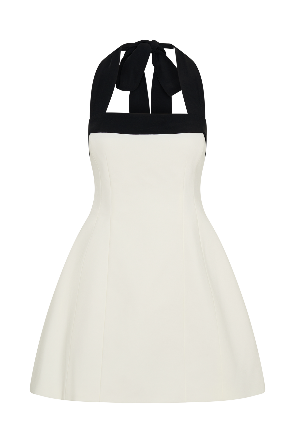 Cara Contrast Suiting Mini Dress - Black/White #8