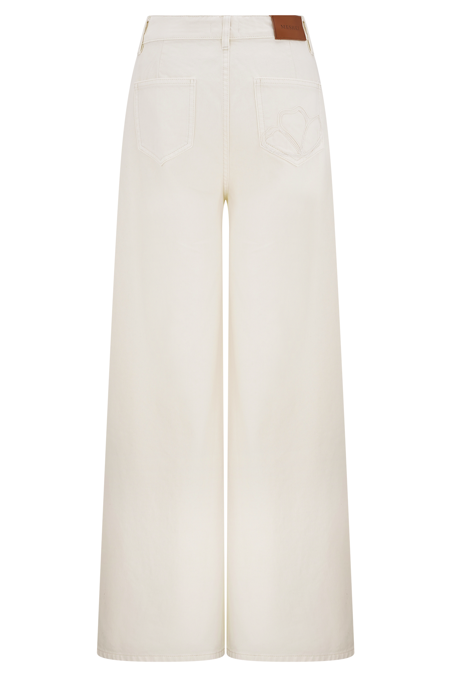 Carmella Embroided Jeans - Ecru #6