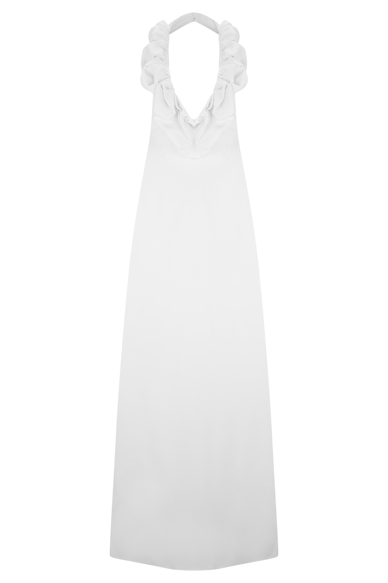 Carolyn Linen Bubble Maxi Dress - White #8