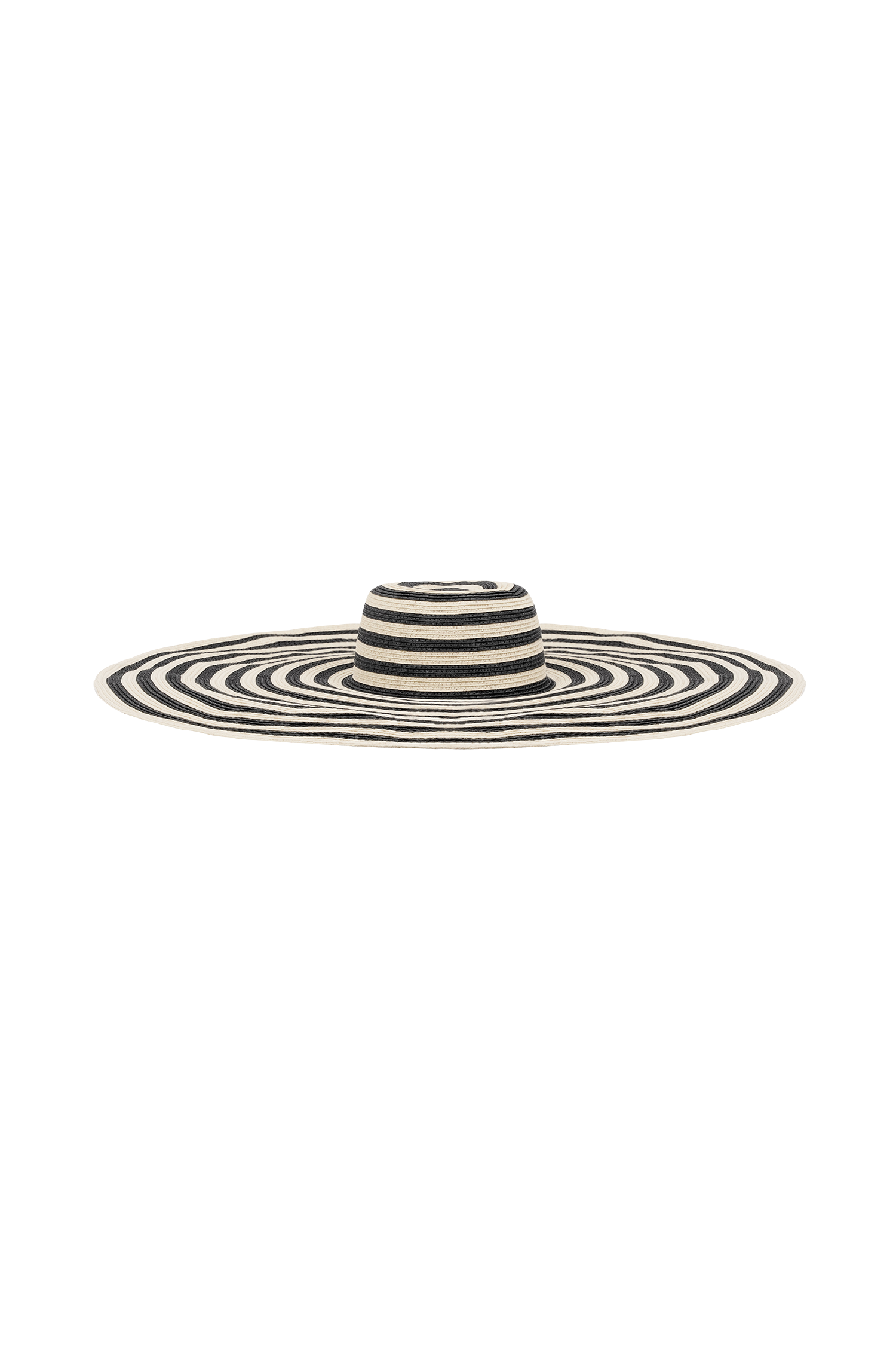 Cecil Straw Maxi Hat - Black And Neutral Stripe #4