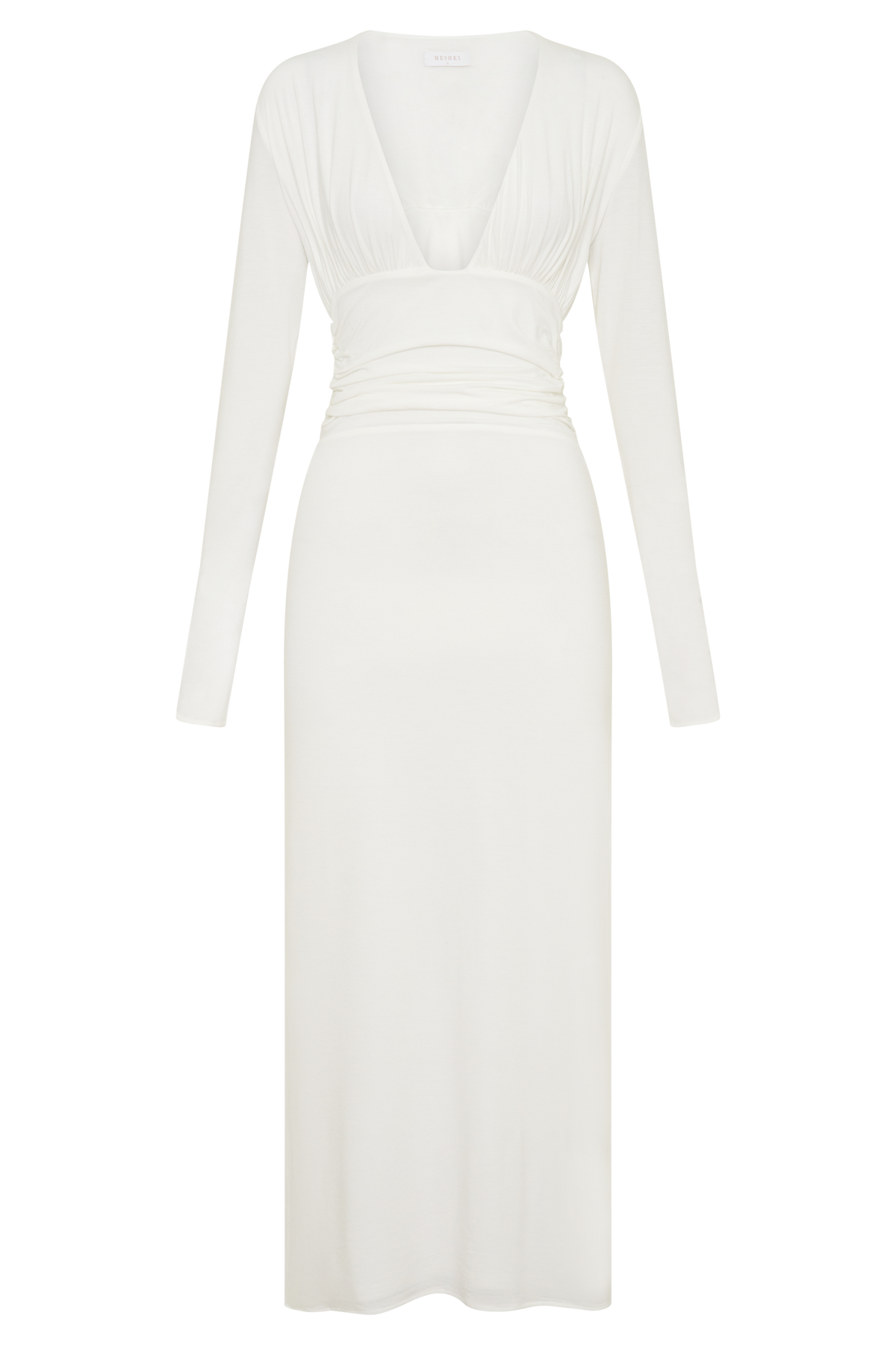 Drusilla Long Sleeve Modal Maxi Dress - White #8