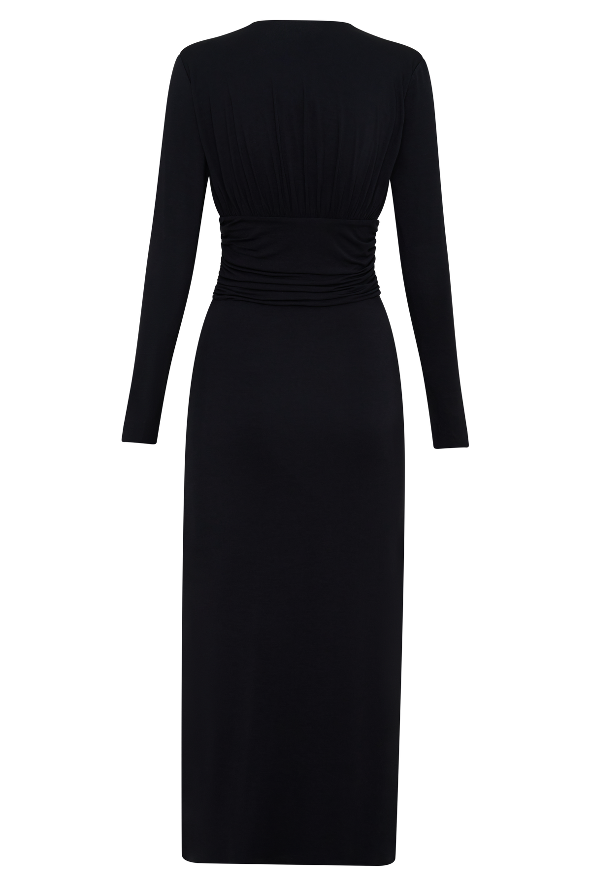Drusilla Long Sleeve Modal Maxi Dress - Black #7
