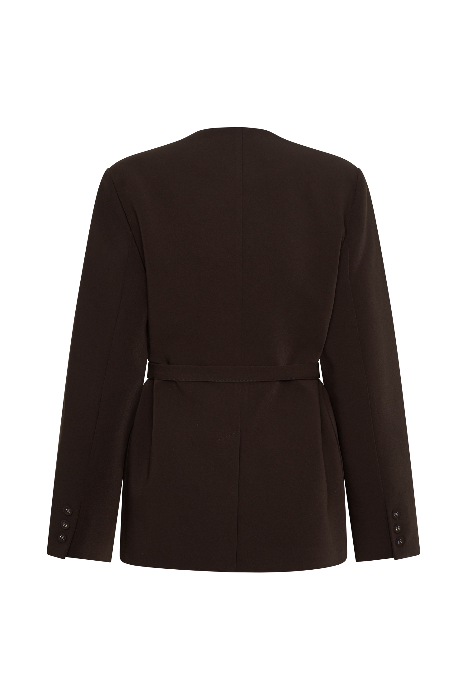 Darcie Drop Shoulder Suiting Blazer - Dark Chocolate #6