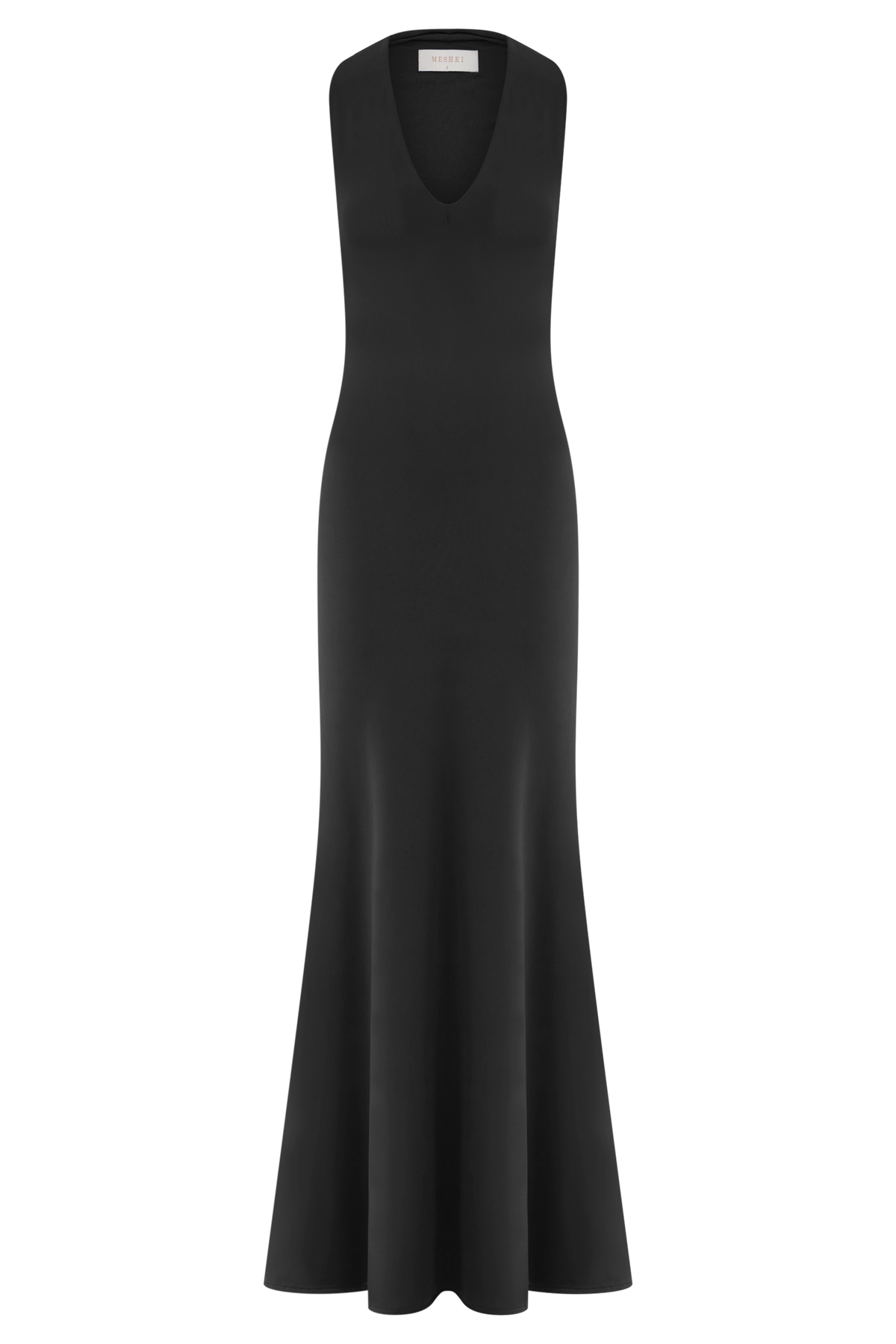 Elke Slinky V Neck Maxi Dress - Black #8