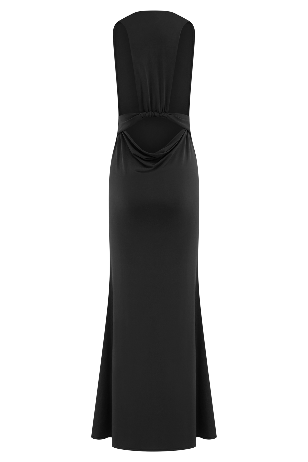 Elke Slinky V Neck Maxi Dress - Black #7
