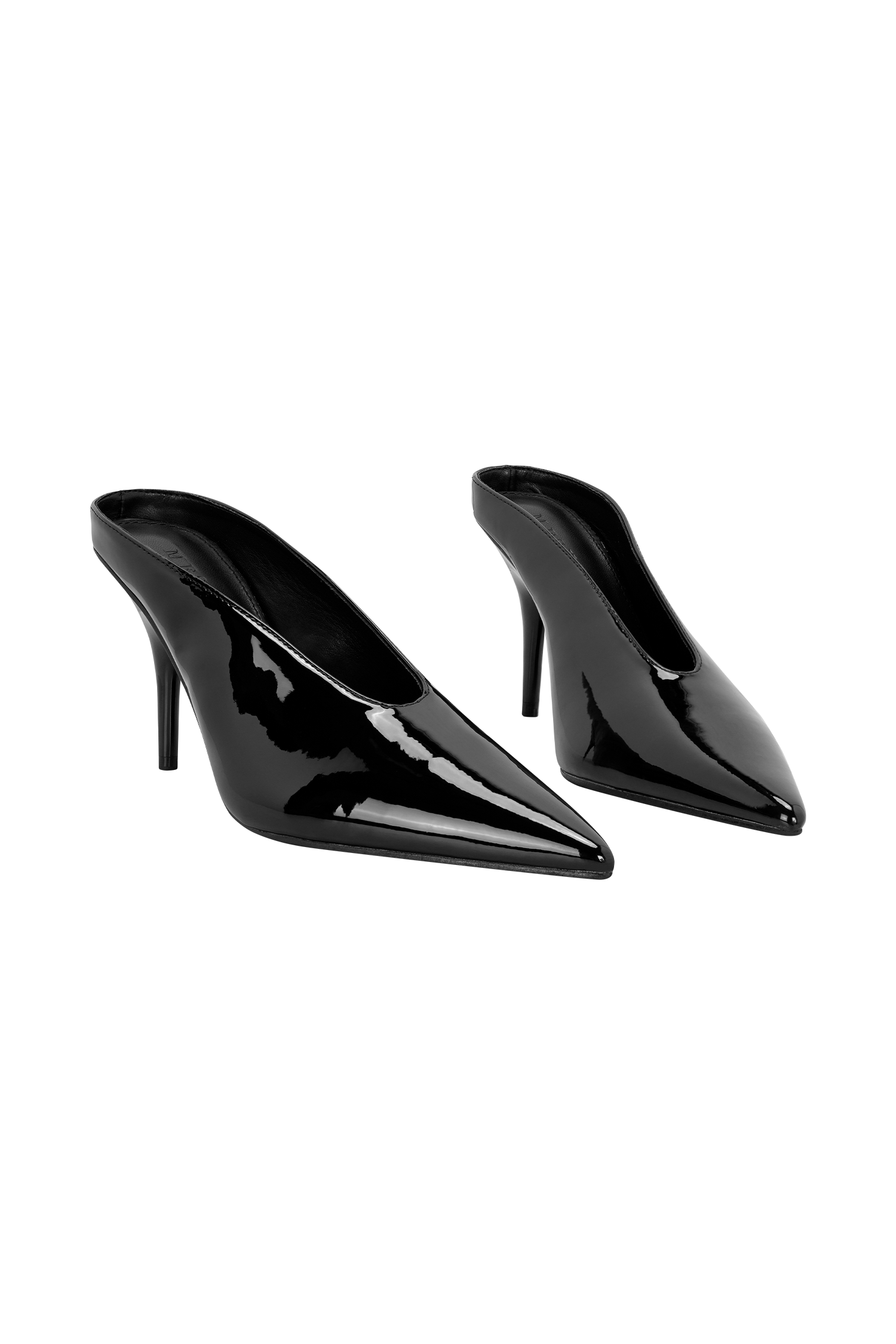 Emerson Patent Faux Leather Point Heel - Black #9