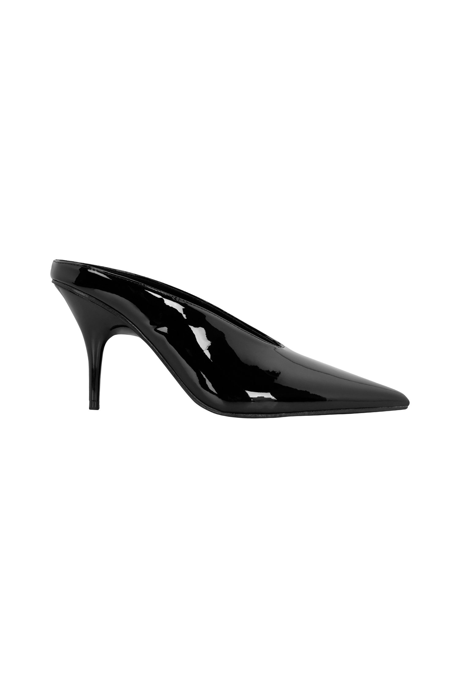 Emerson Patent Faux Leather Point Heel - Black #8