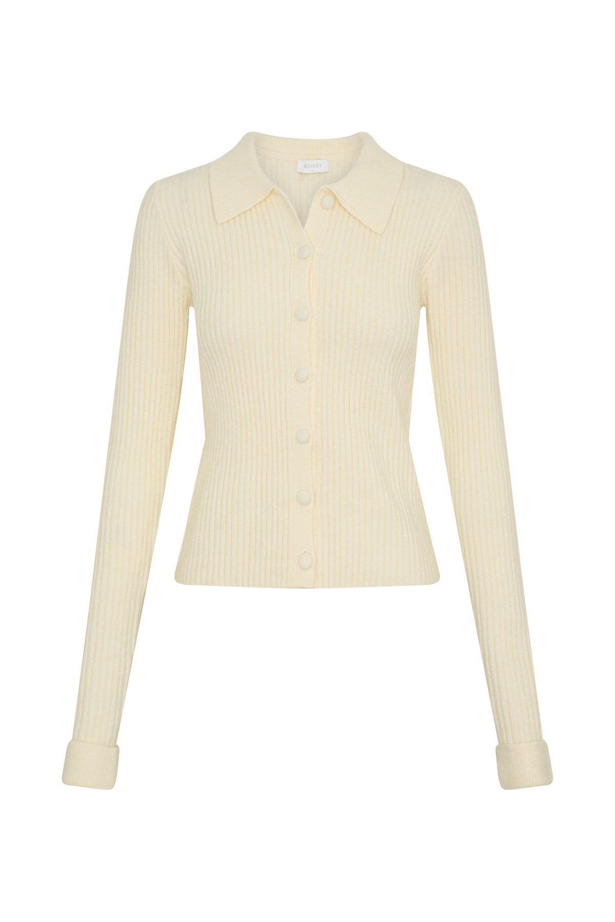 Erin Long Sleeve Button Cardigan - Ivory Marle #8