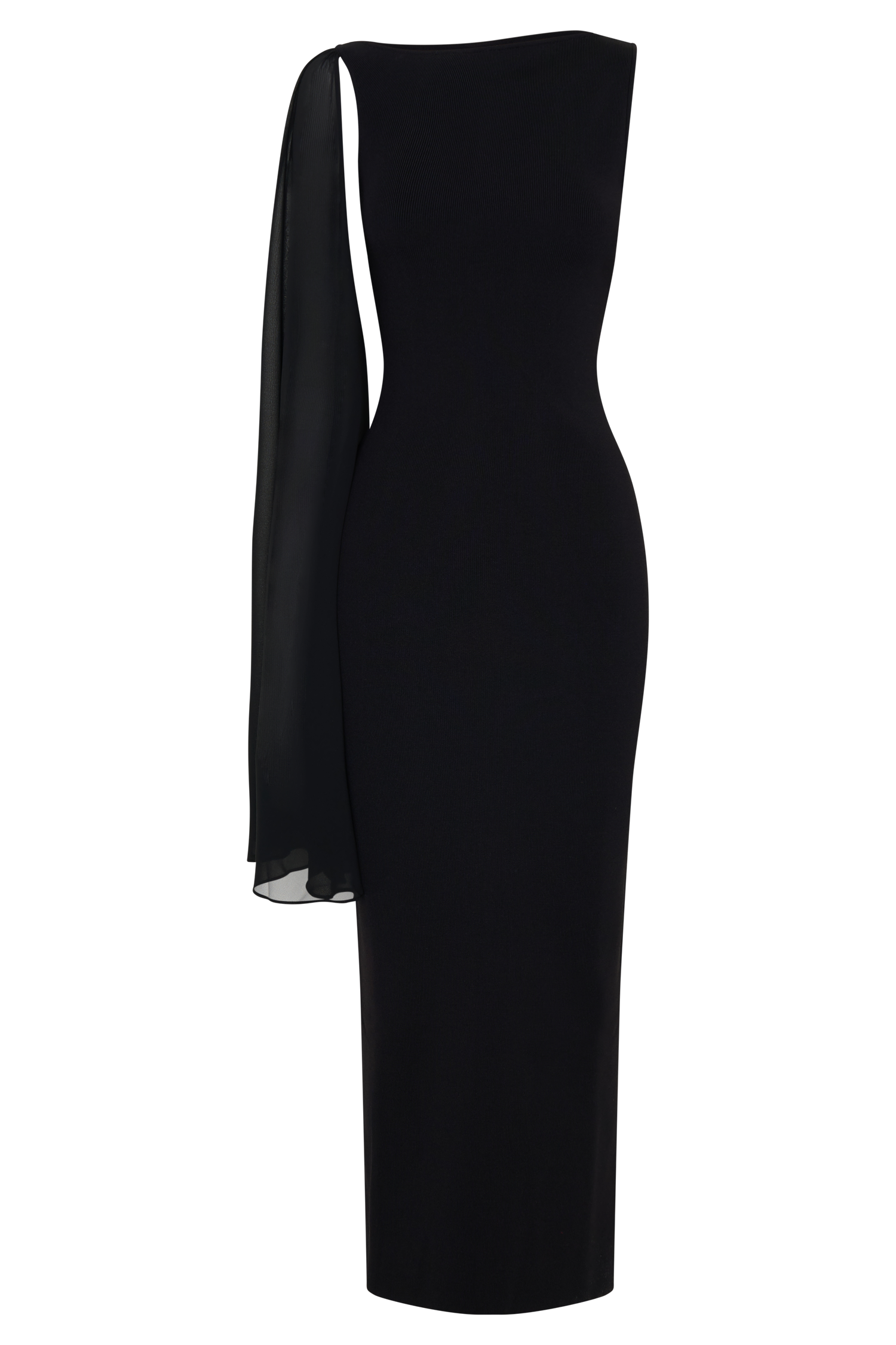 Farid Bandage Maxi Dress With Chiffon - Black #8
