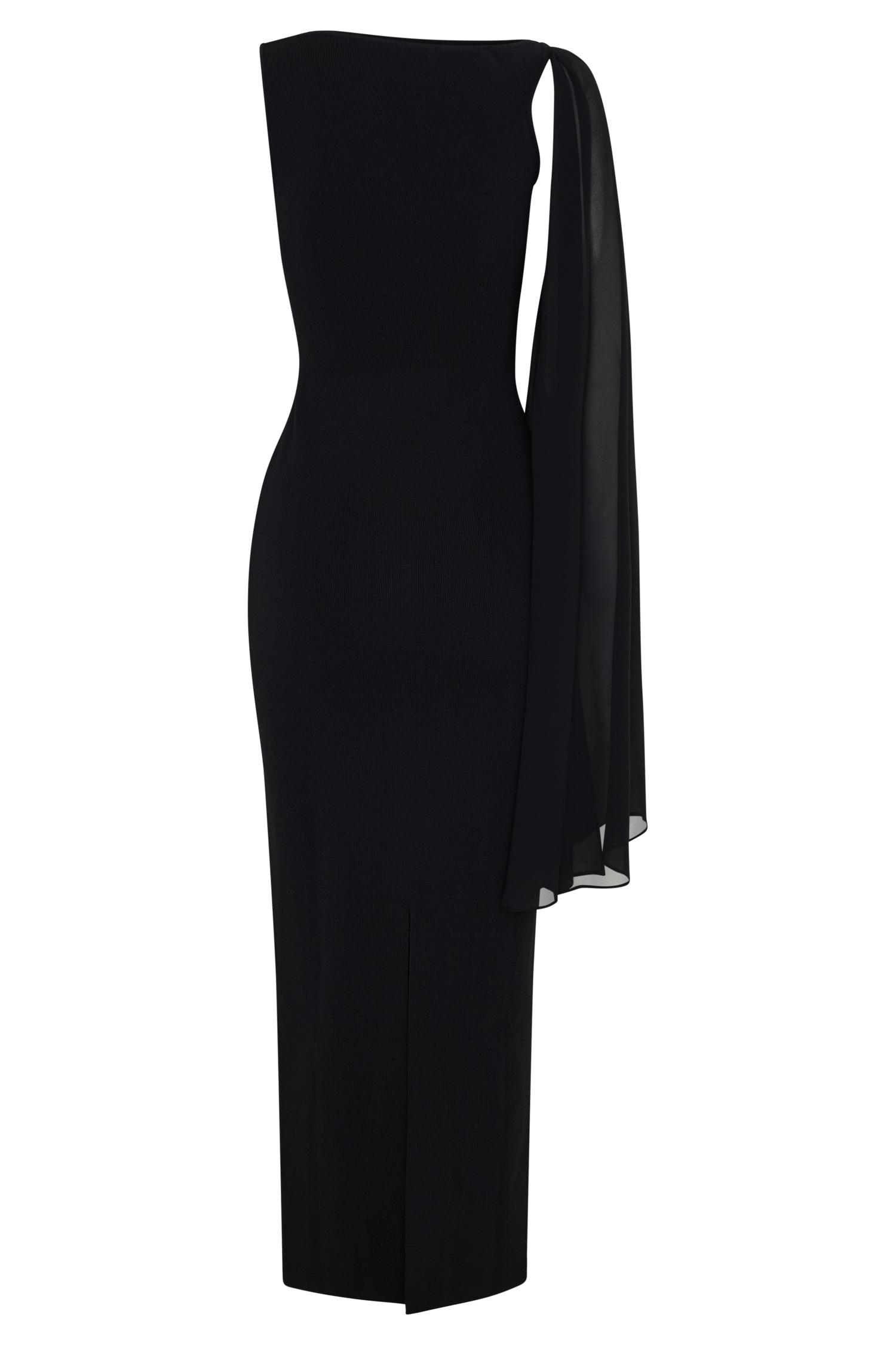 Farid Bandage Maxi Dress With Chiffon - Black #7