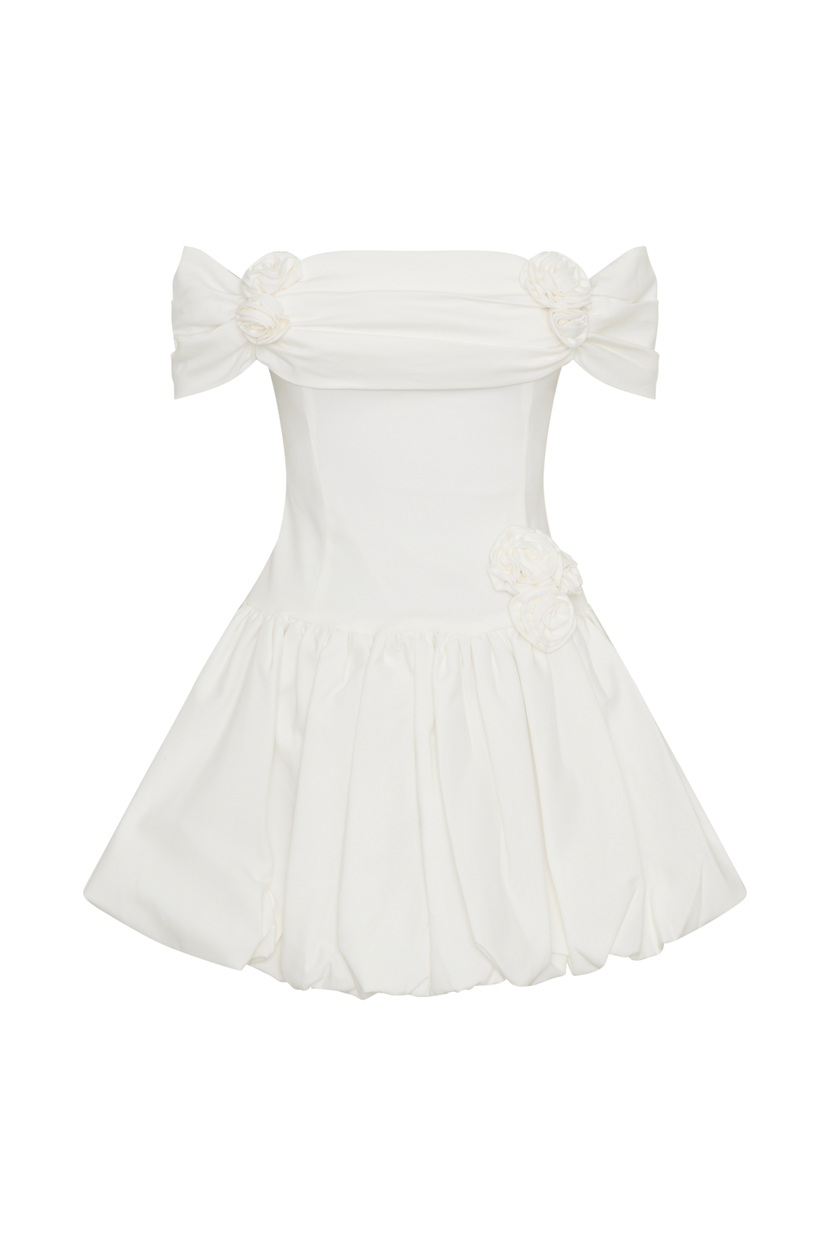 Giovanna Off Shoulder Mini Dress - White #7