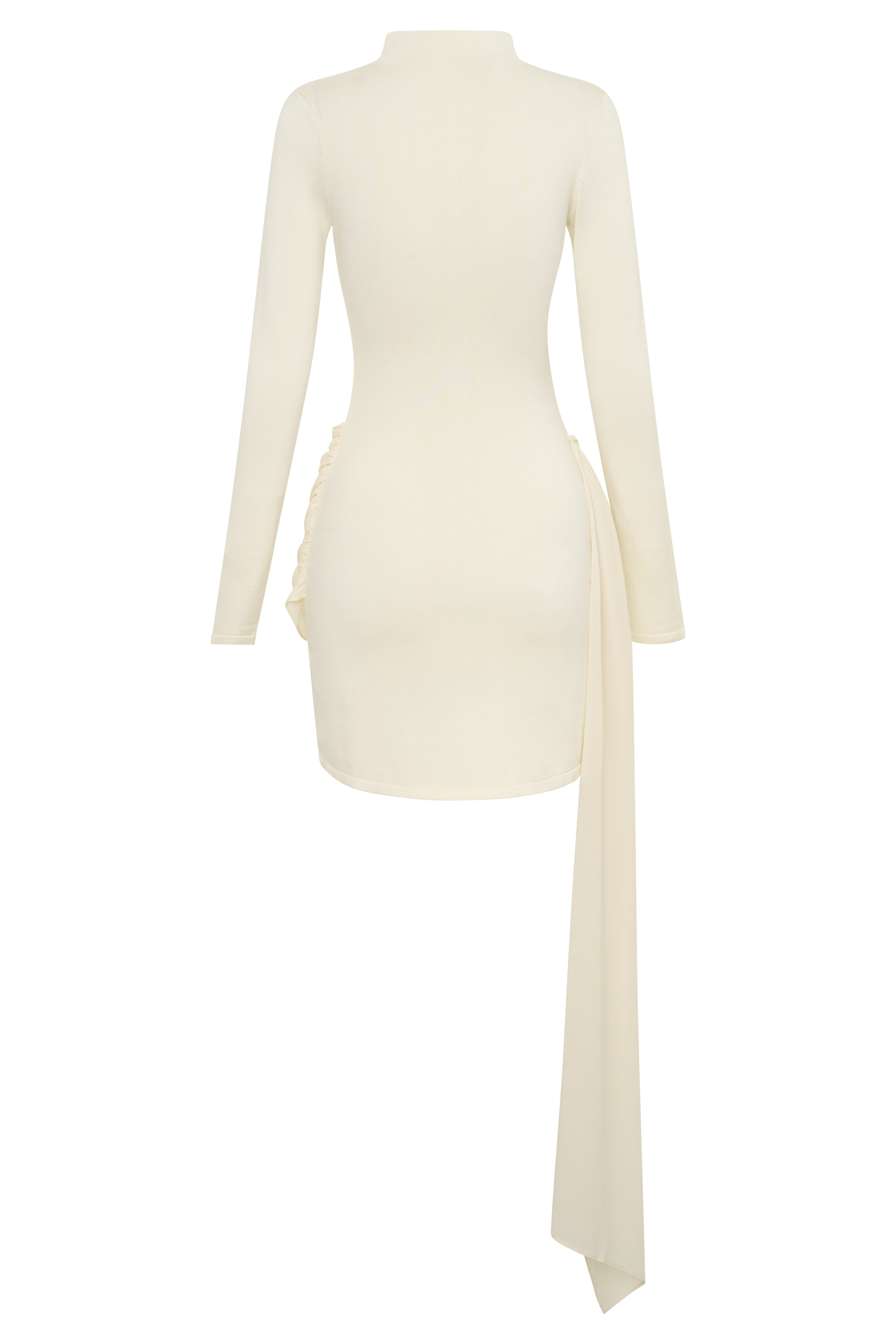 Grayson Knit Chiffon Mini Dress - Buttercream #8