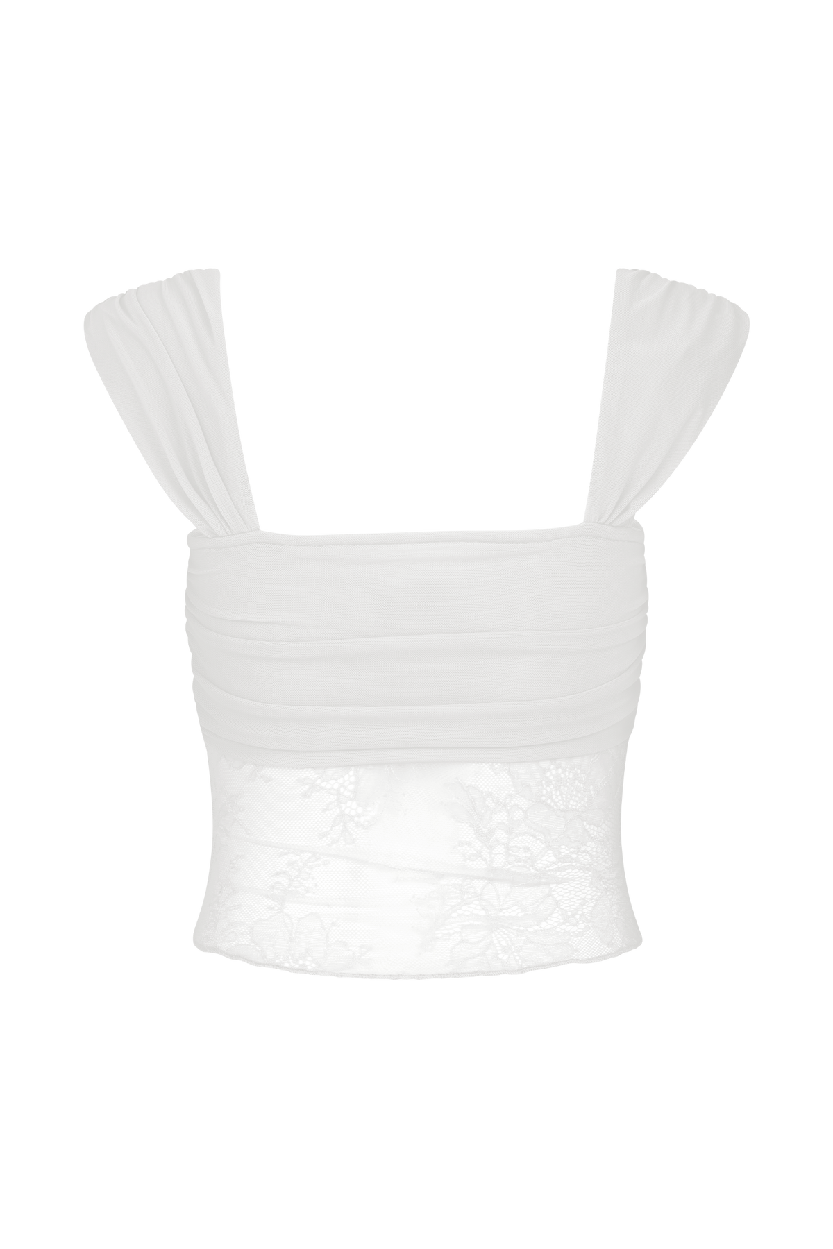 Guinevere Lace And Mesh Top - Ivory #9