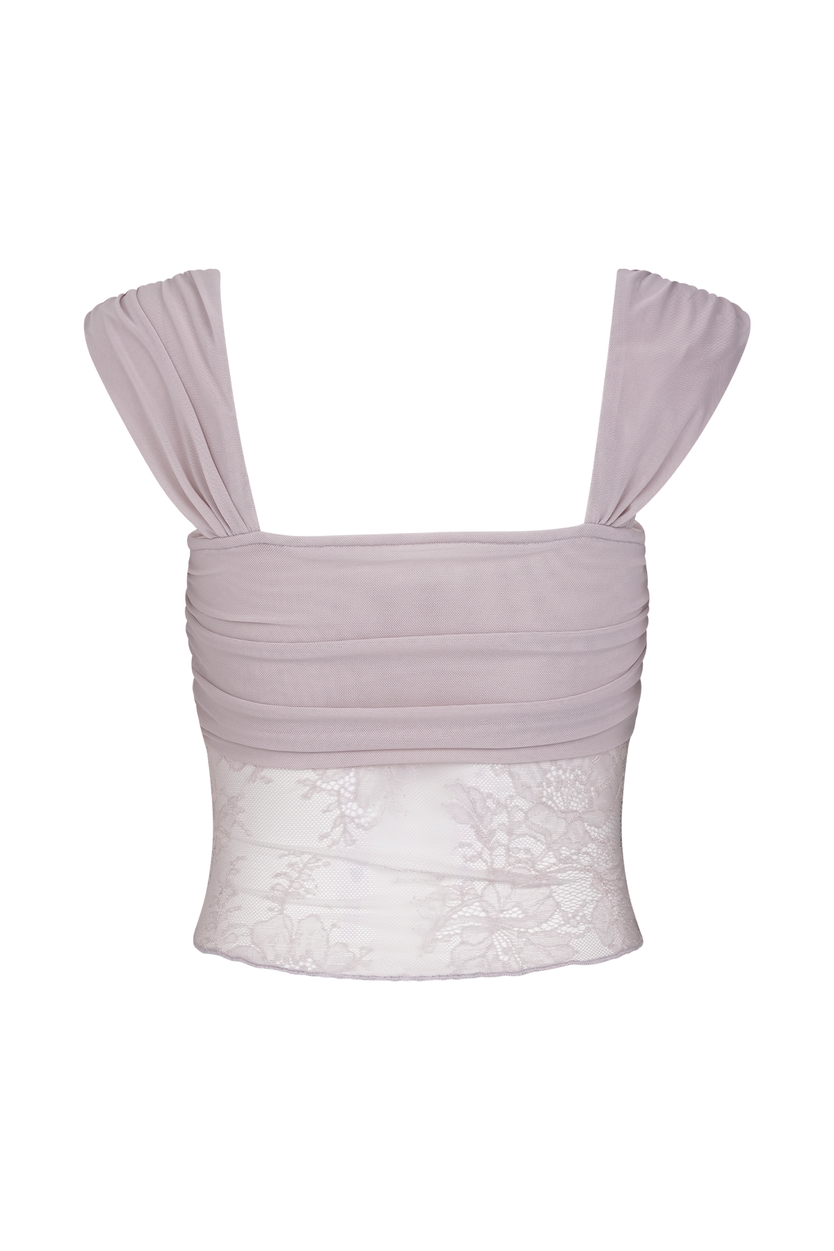 Guinevere Lace And Mesh Top - Lilac #8
