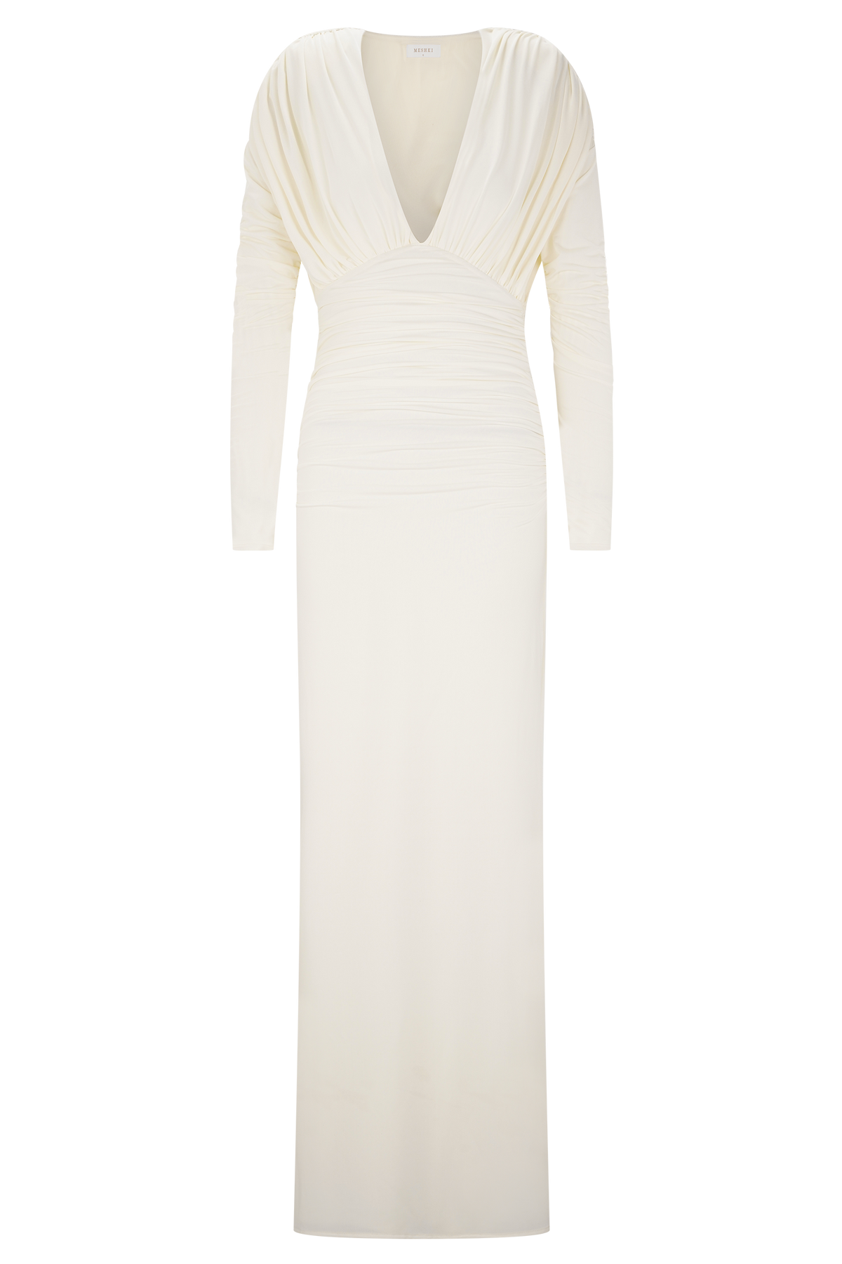 Hayden Long Sleeve Plunge Maxi Dress - Ivory #8