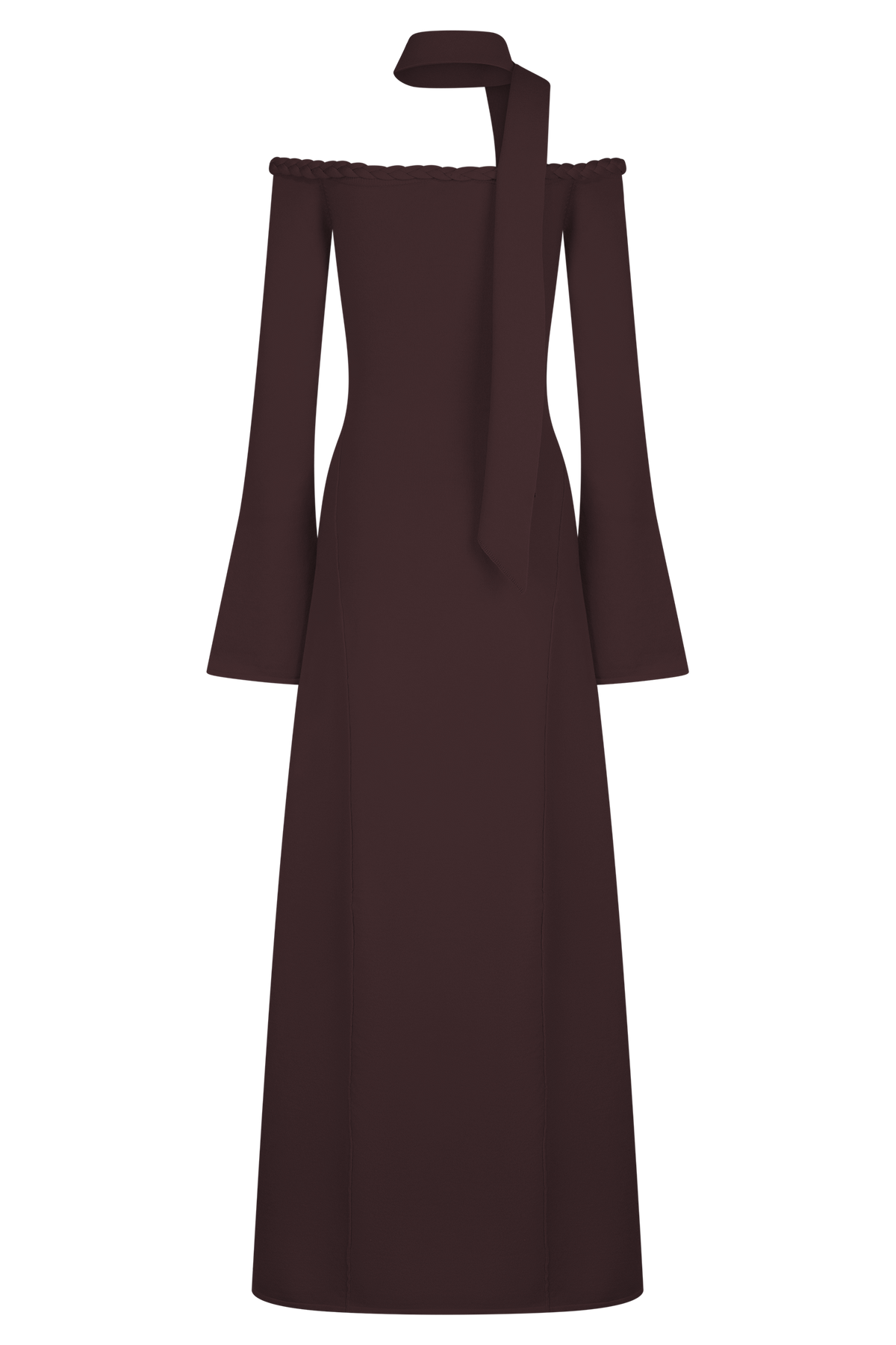 Heidi Strapless Knit Scarf Maxi Dress - Dark Chocolate #6