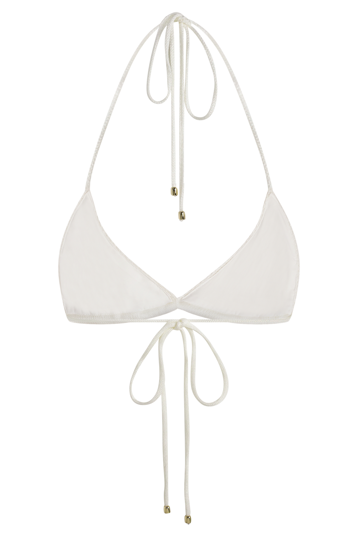 Huntleigh Crochet Bikini Top - White & Gold Sunshine Print