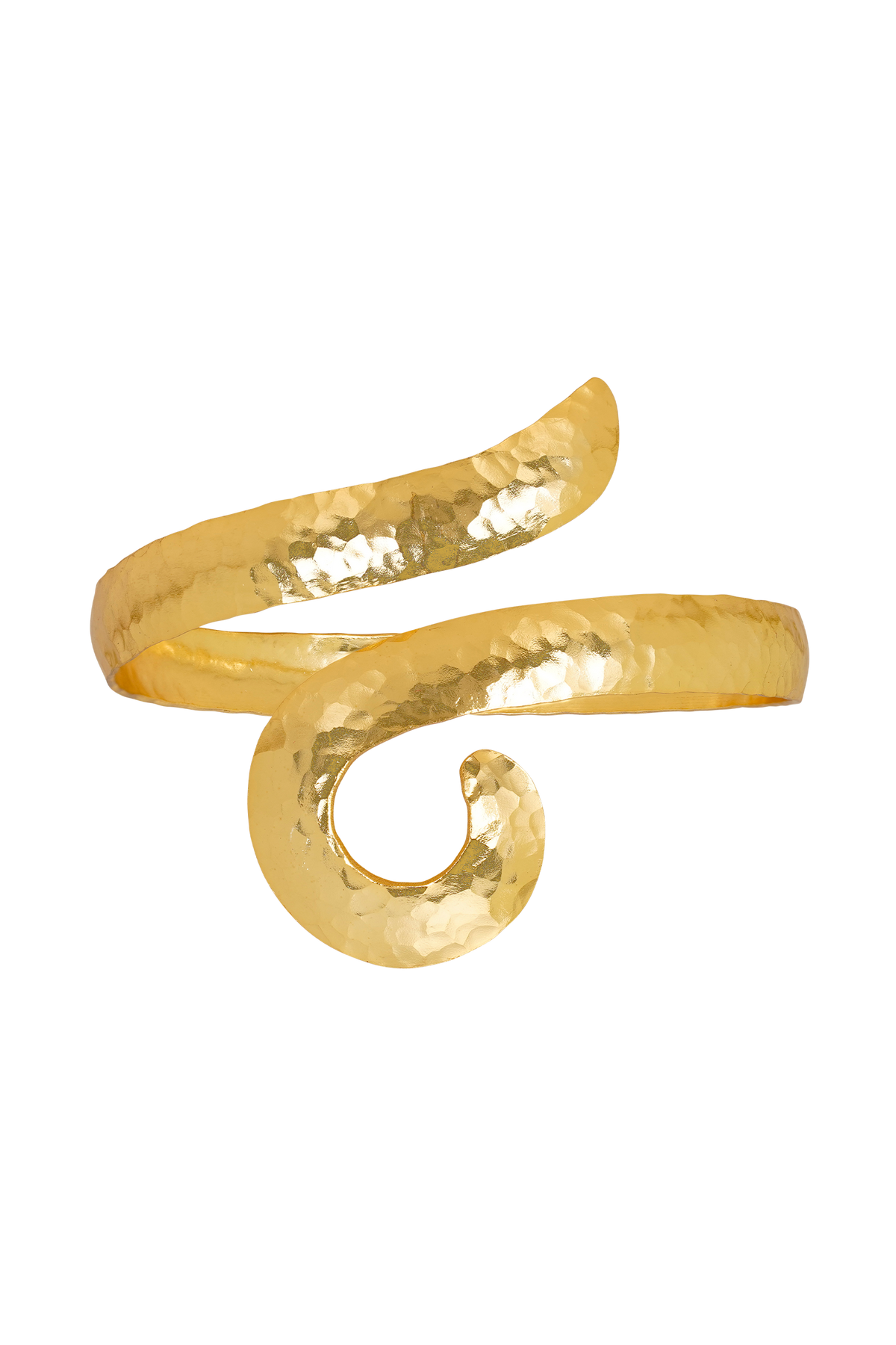 Hyacinth Textured Swirl Arm Band - Gold #4