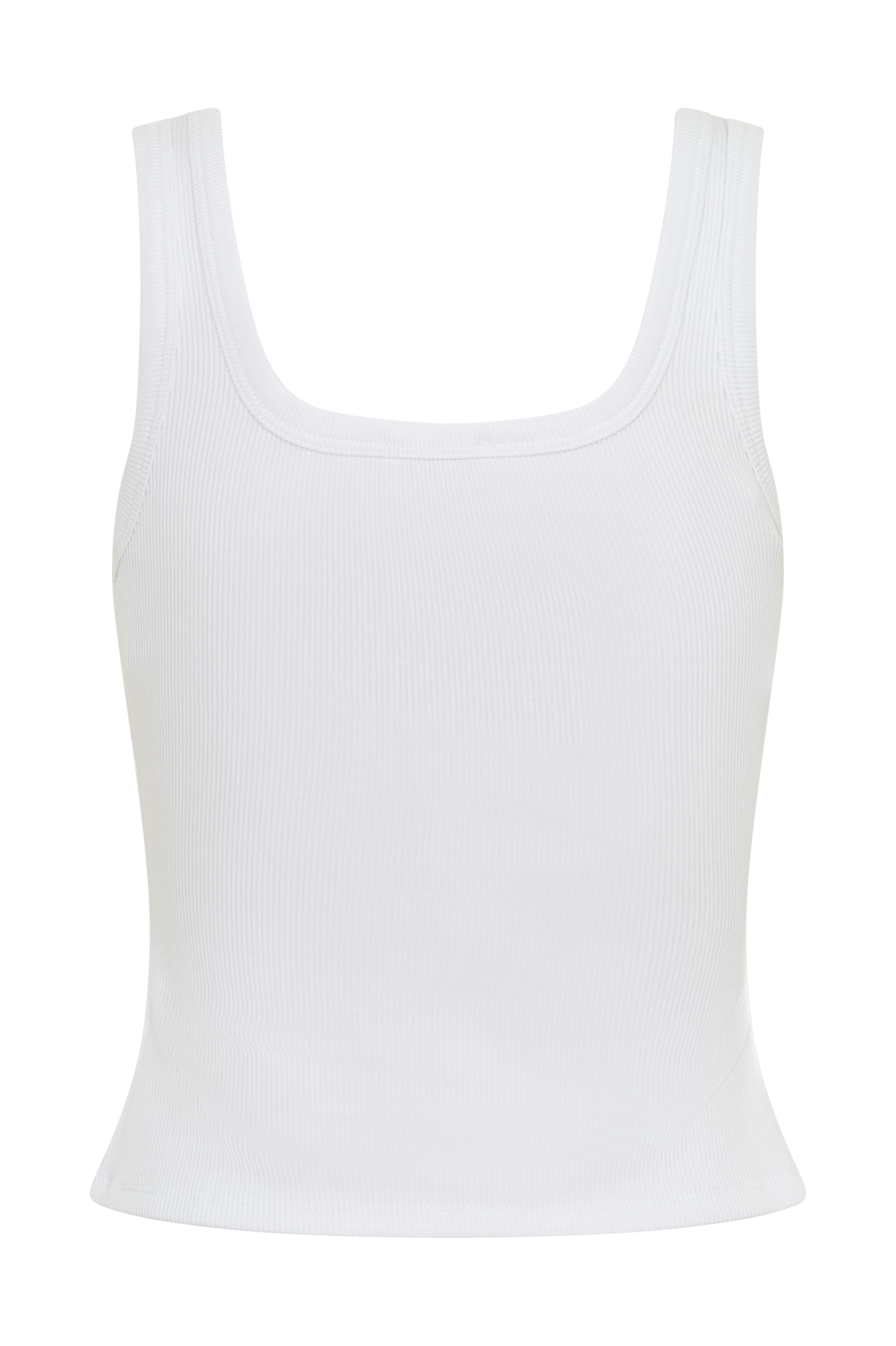 Ismay Square Neck Tank - White