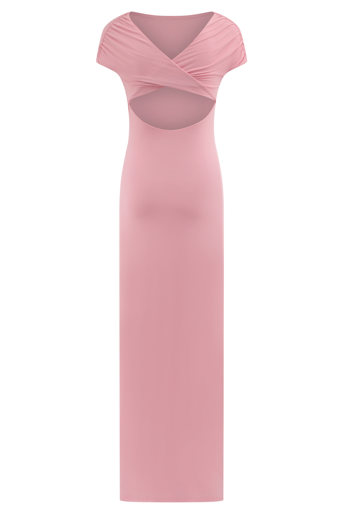 Imogen Off Shoulder Slinky Maxi Dress - Candy Pink #6