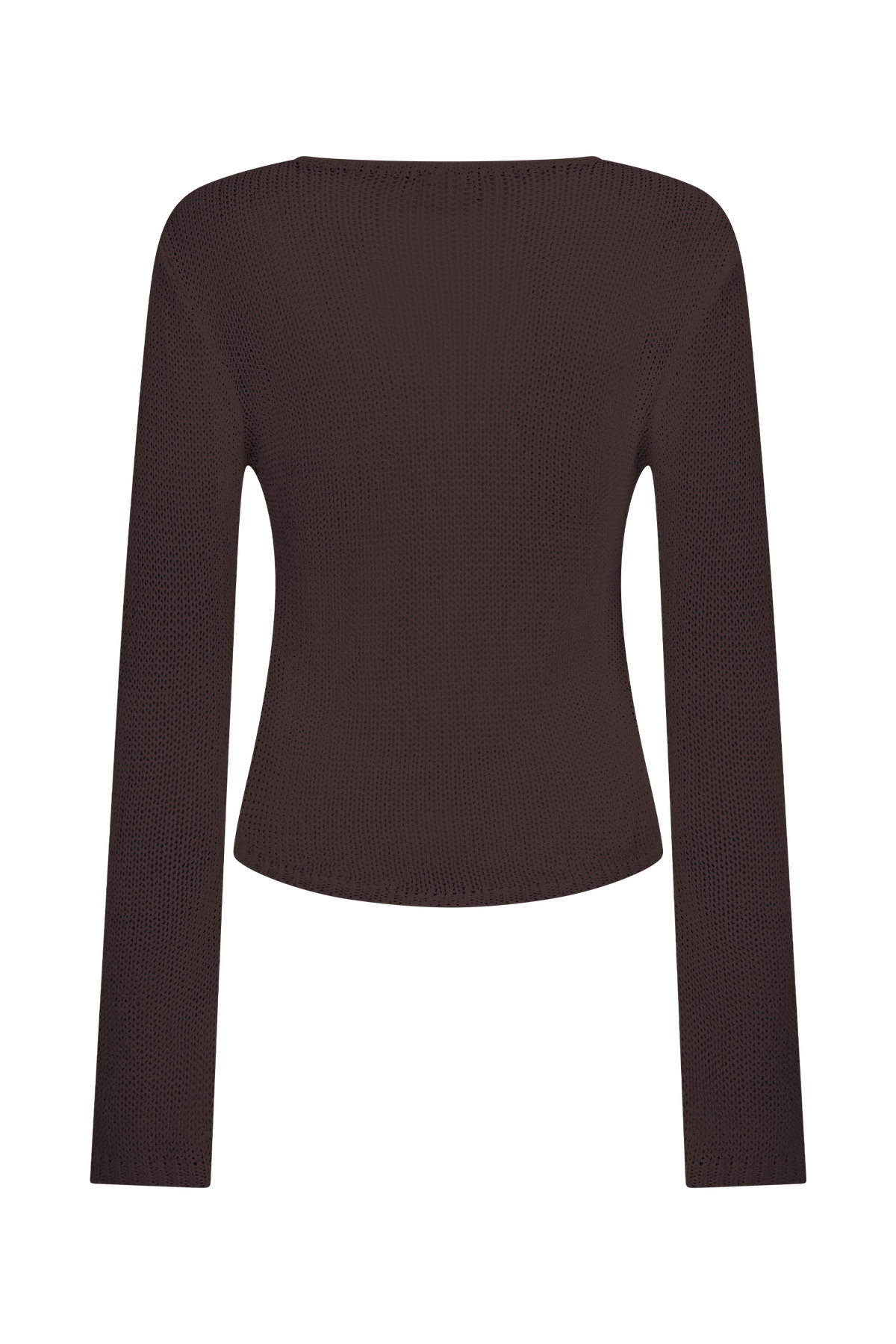 Isabella Long Sleeve Knit Top - Chocolate
