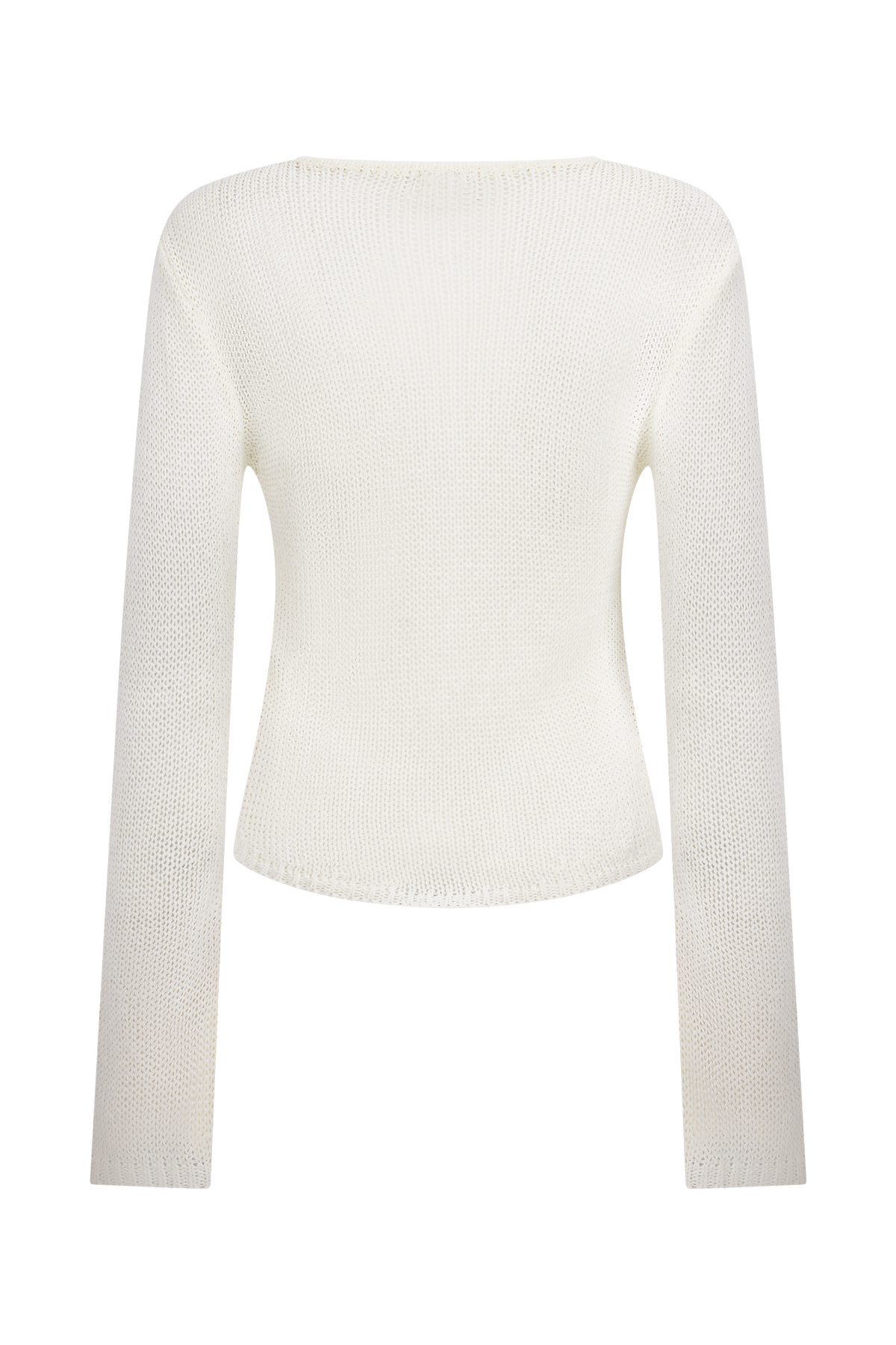 Isabella Long Sleeve Knit Top - White #9