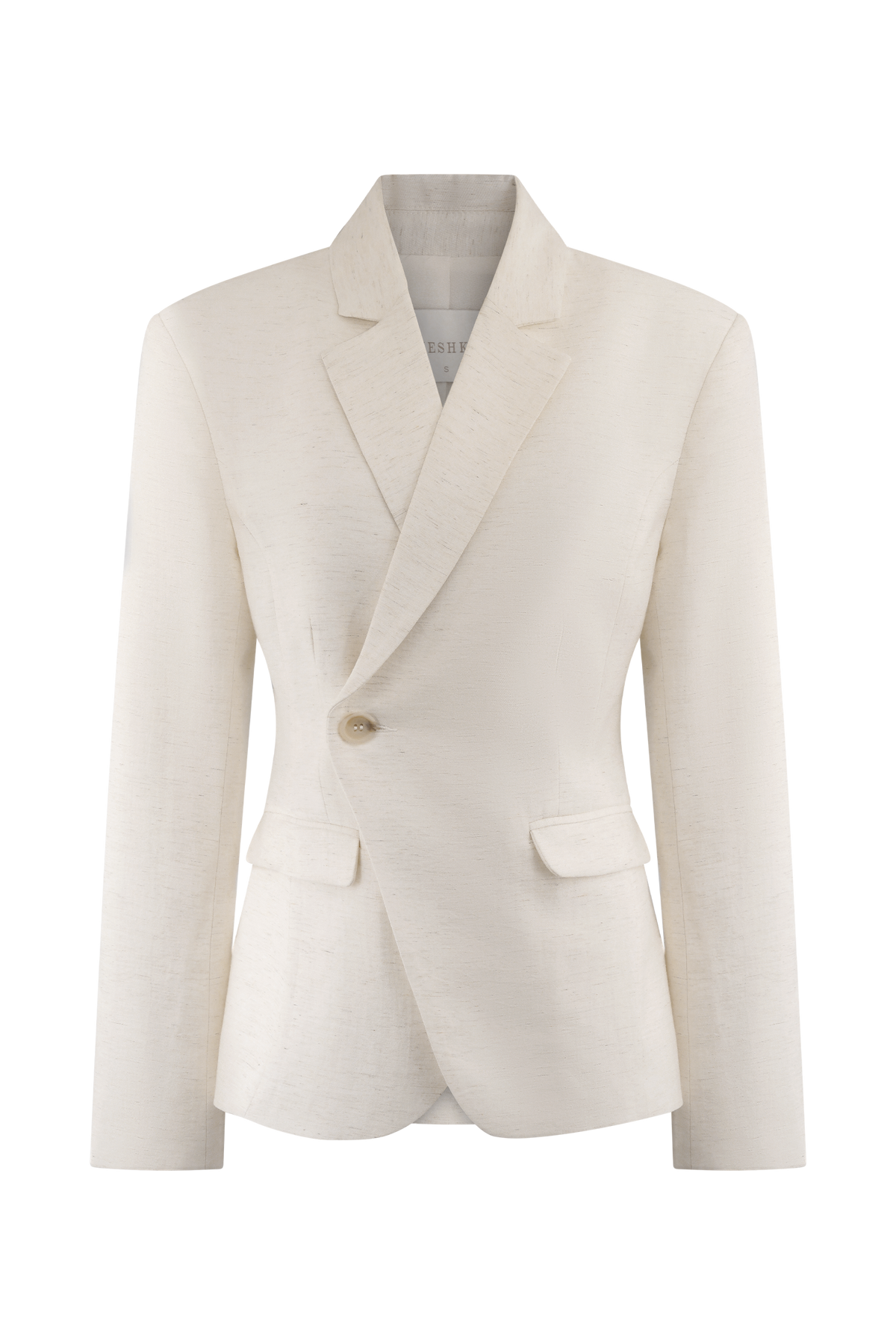 Jameson Cinched Linen Blazer - Oat Marle #9