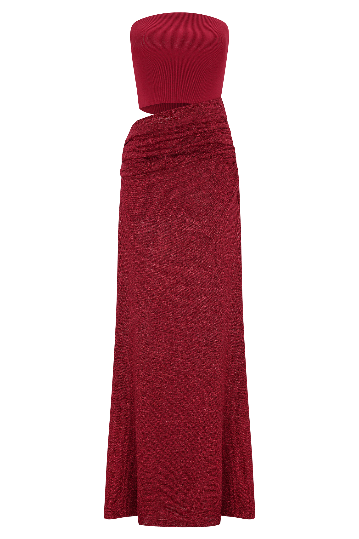 Jasiel Strapless Knit Maxi Dress - Red #9