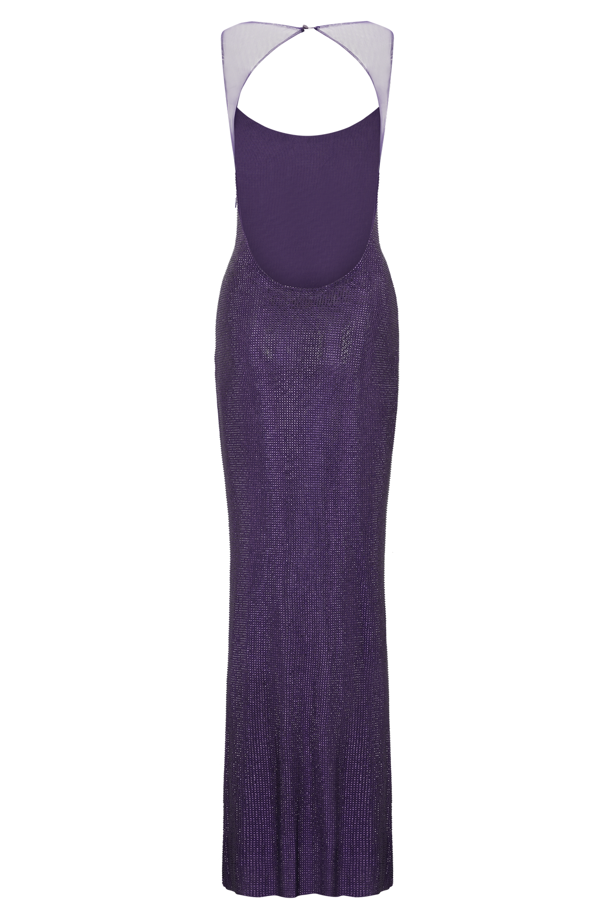 Jasmyn Hot Fix Maxi Dress With Mesh Back - Purple #7