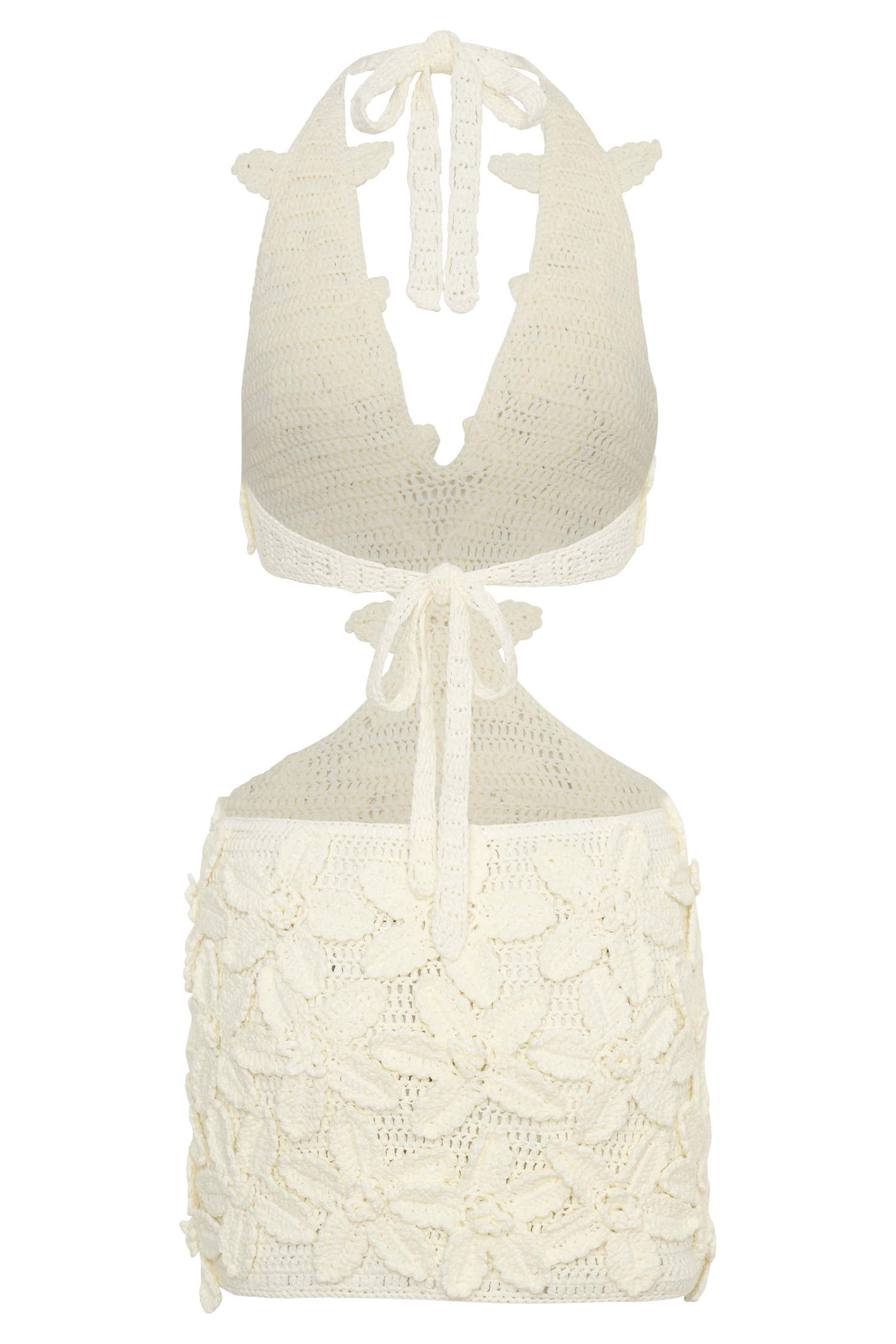 Jaylene Floral Crochet Mini Dress - White #9