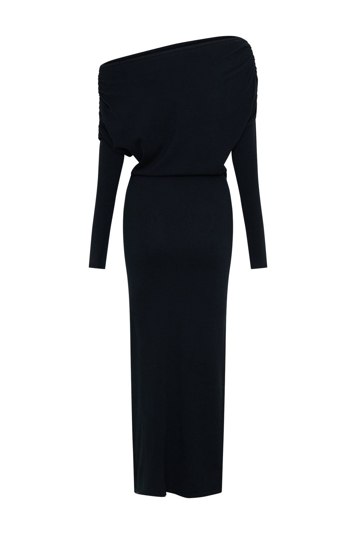 Jessie Cowl Neck Knit Midi Dress - Black #6