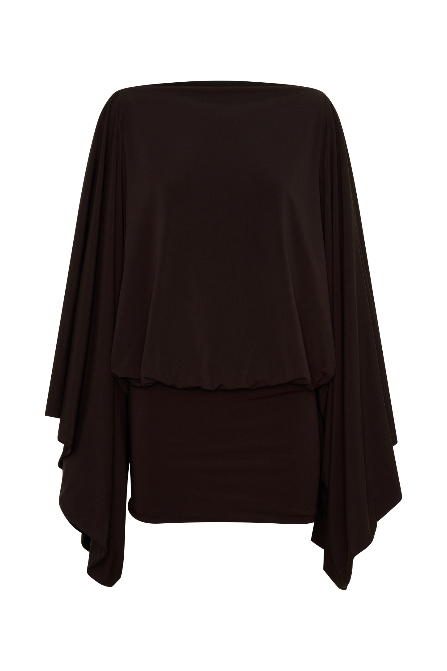 Jessy Draped Mini Dress - Dark Chocolate