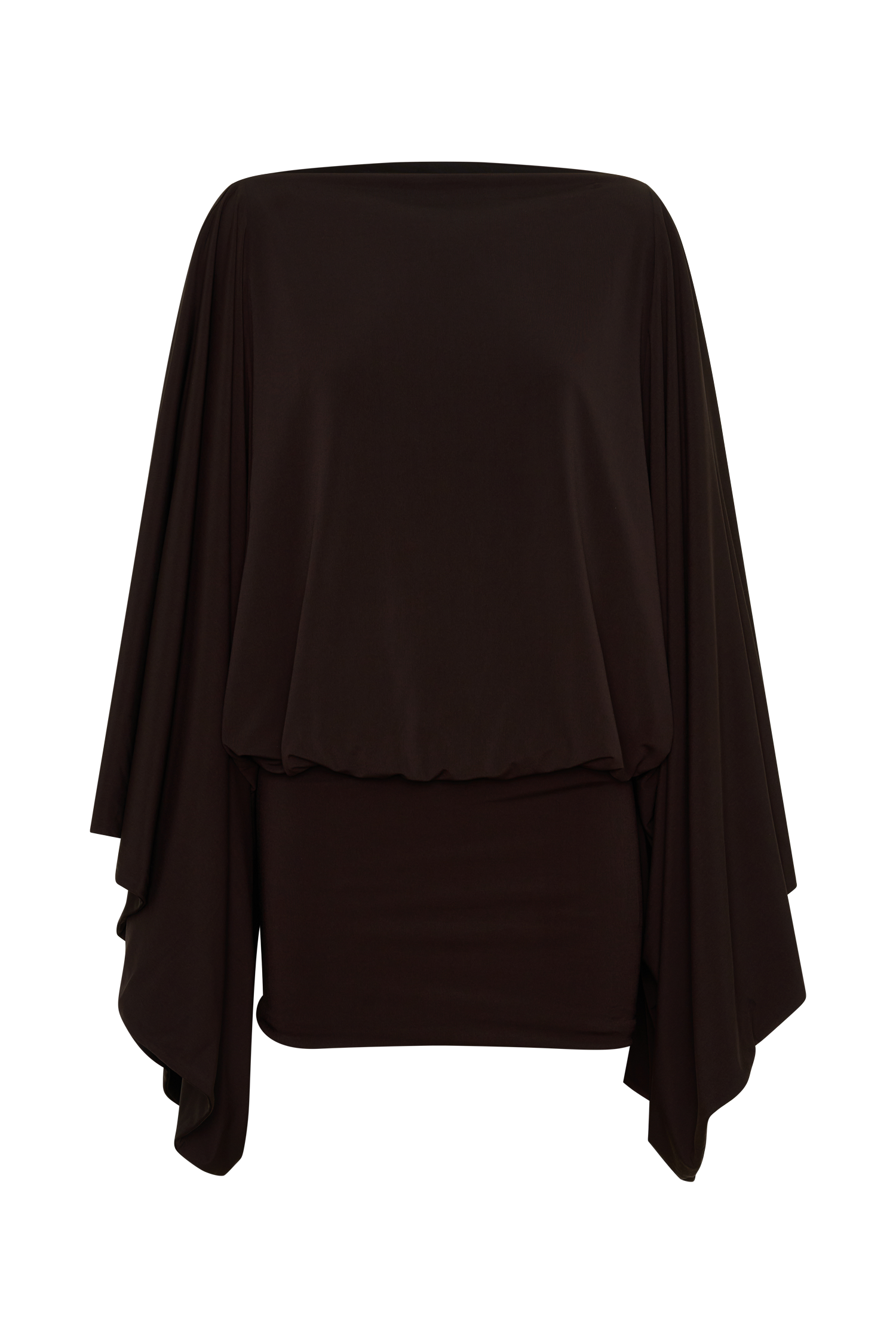 Jessy Draped Mini Dress - Dark Chocolate #9