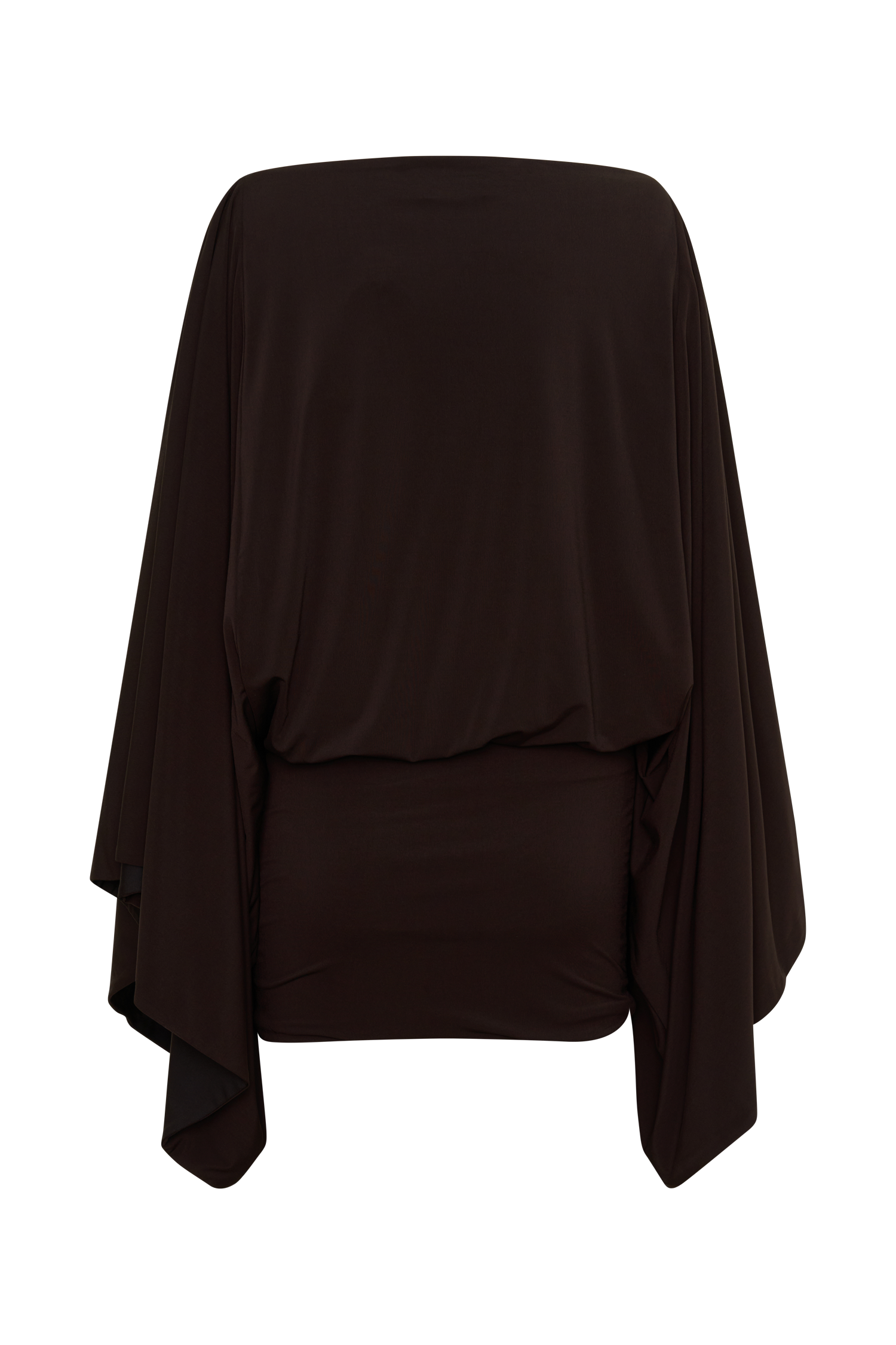 Jessy Draped Mini Dress - Dark Chocolate #8